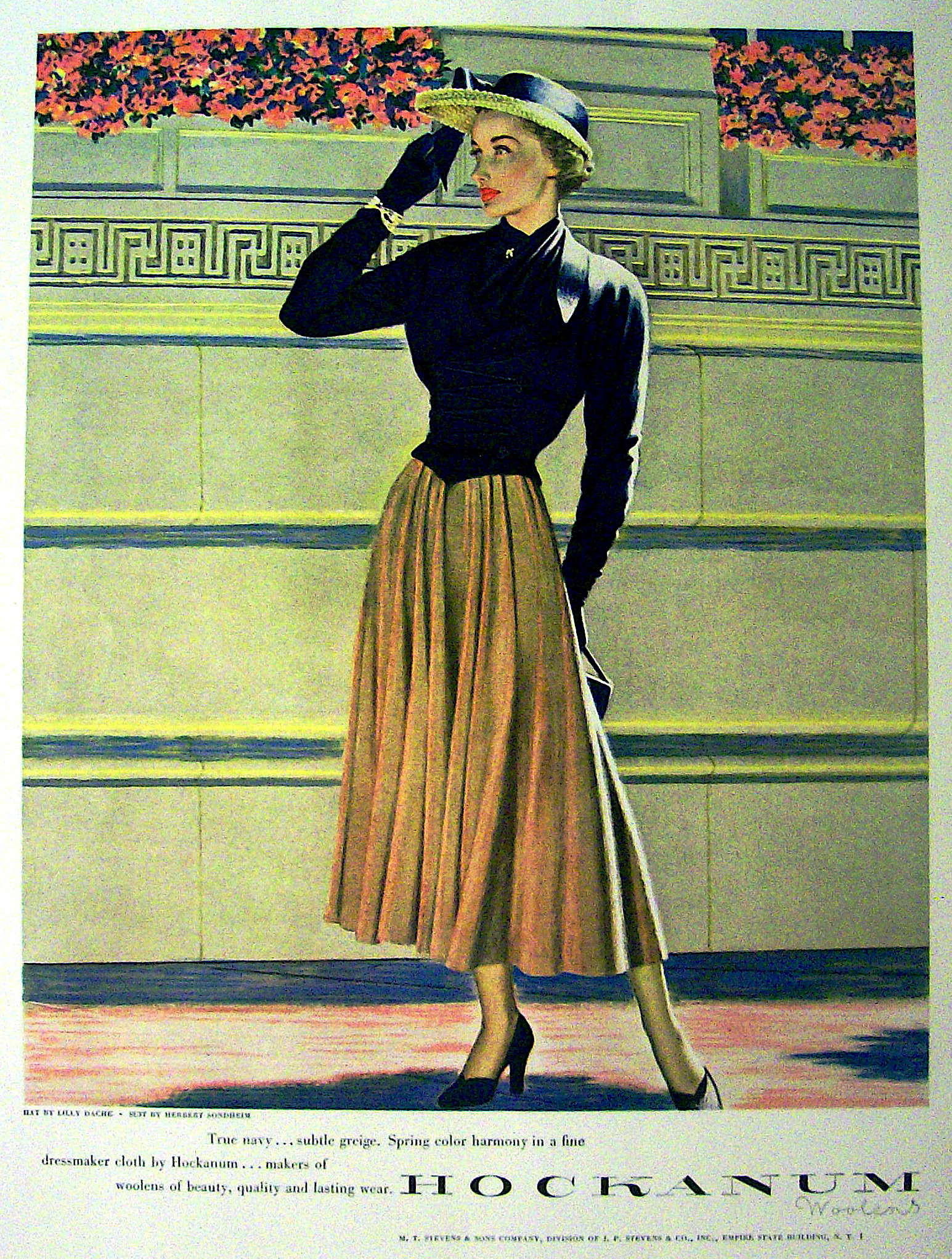 1948 Hockanum Woolens w/ Woman in True Navy