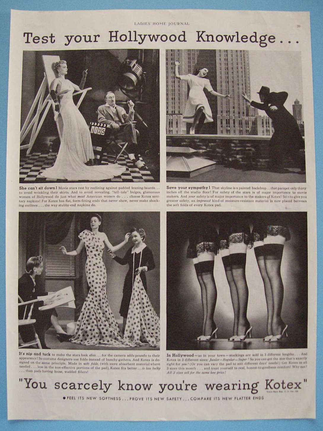 1940 Kotex Sanitary Napkins with Women