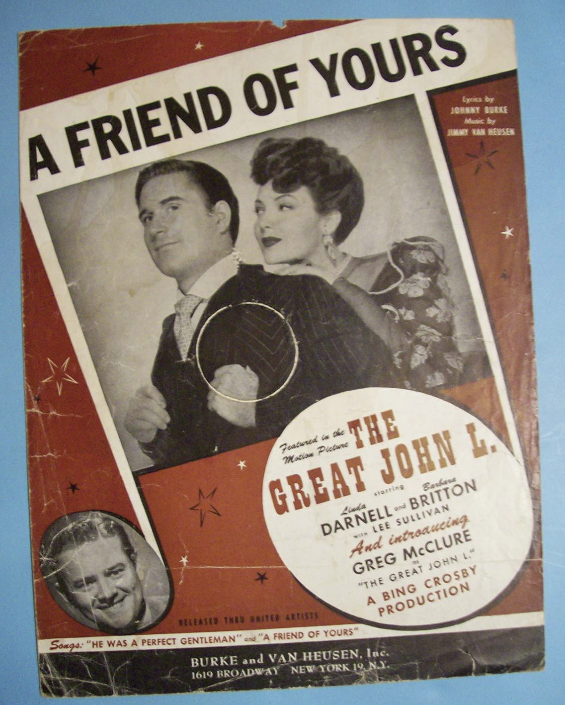 Sheet Music For 1944 A Friend Of Yours
