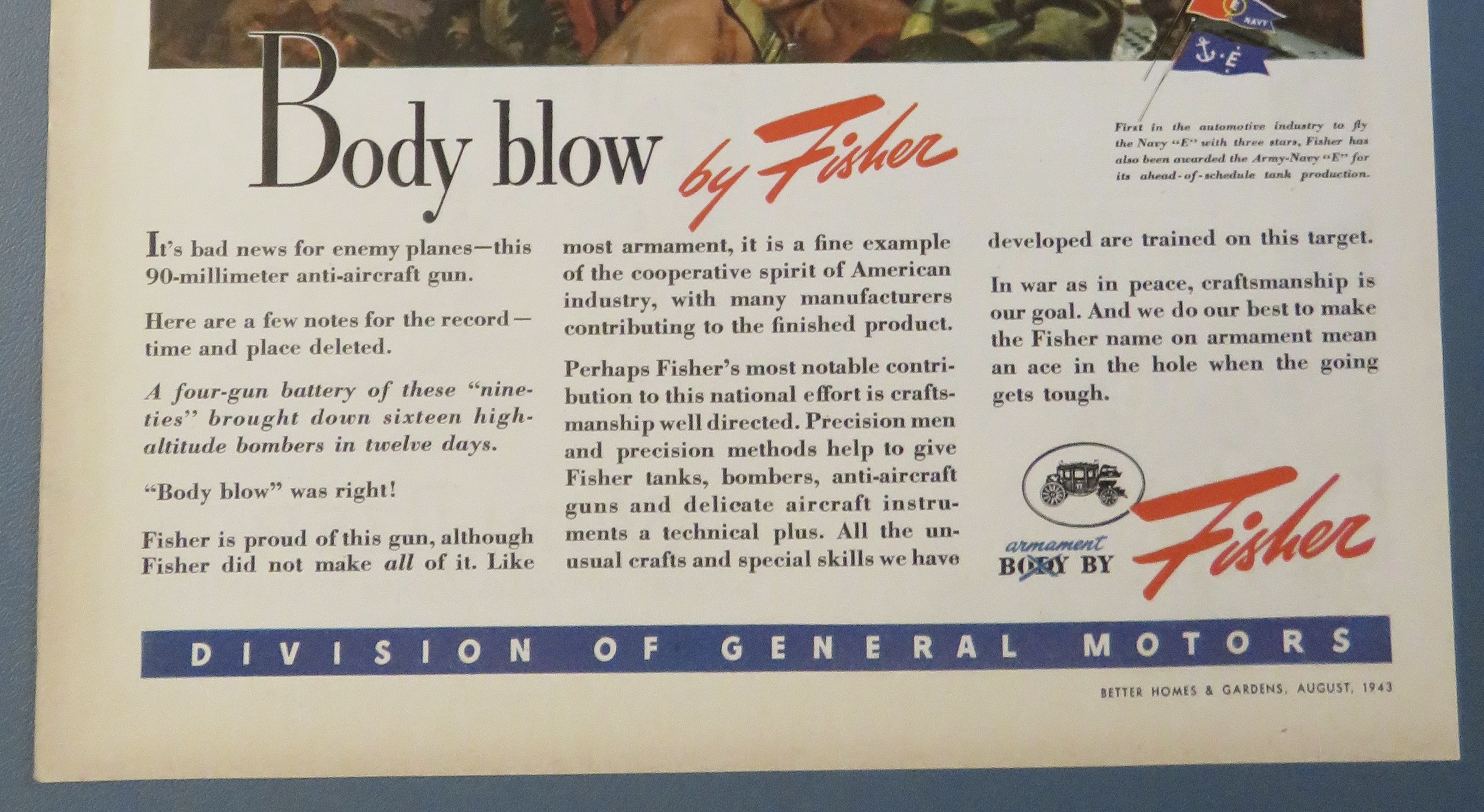 1943 Body By Fisher w/ 90 Millimeter Anti Aircraft Gun