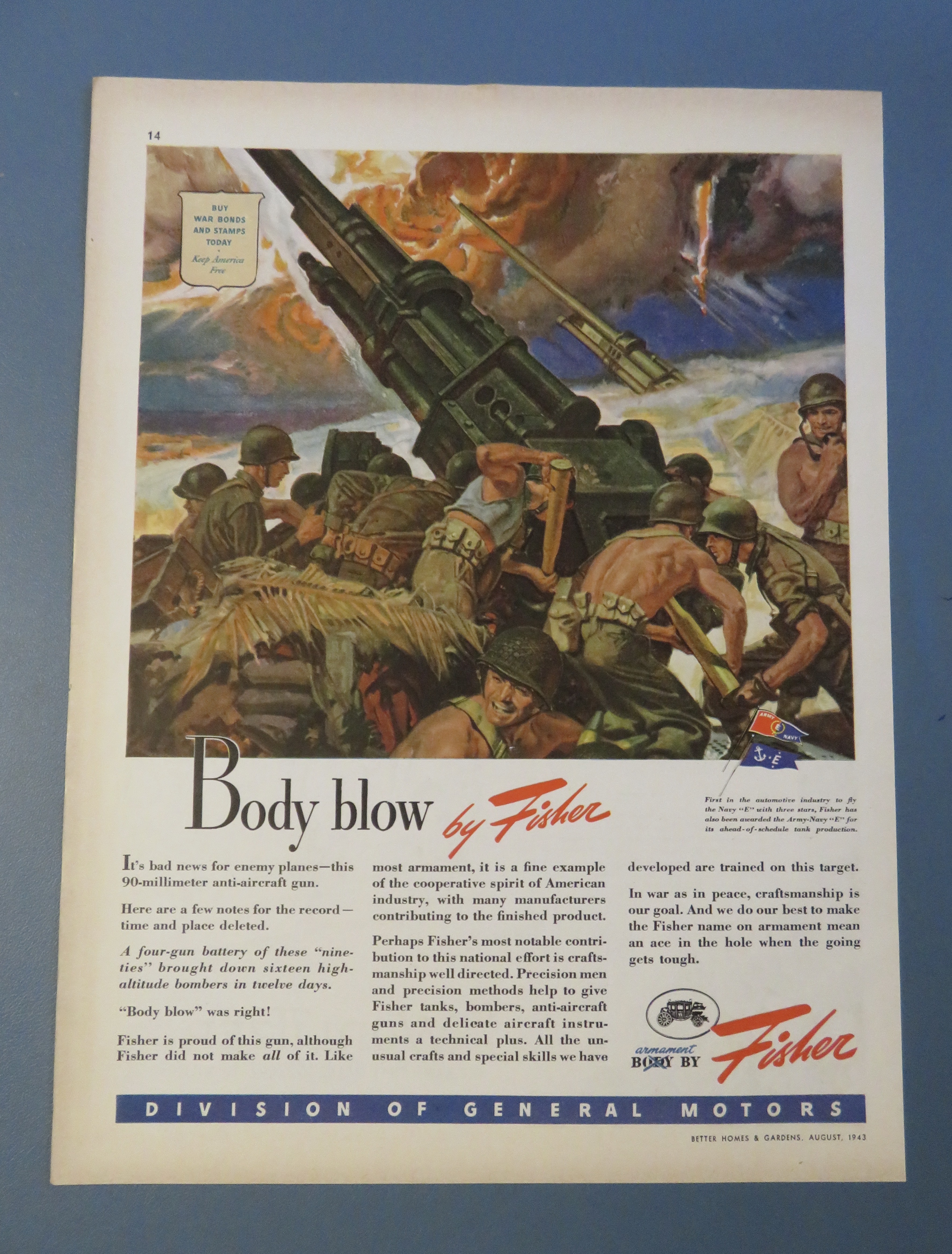 1943 Body By Fisher w/ 90 Millimeter Anti Aircraft Gun