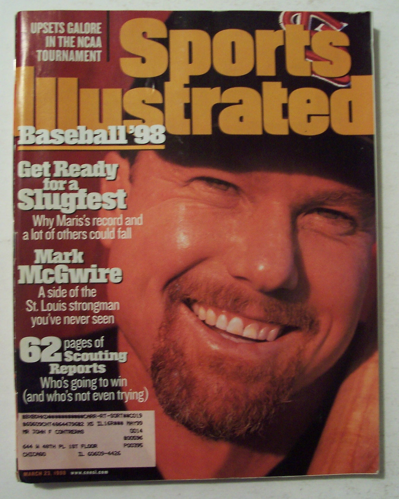 Sports Illustrated Magazine-March 23, 1998-Mark McGwire
