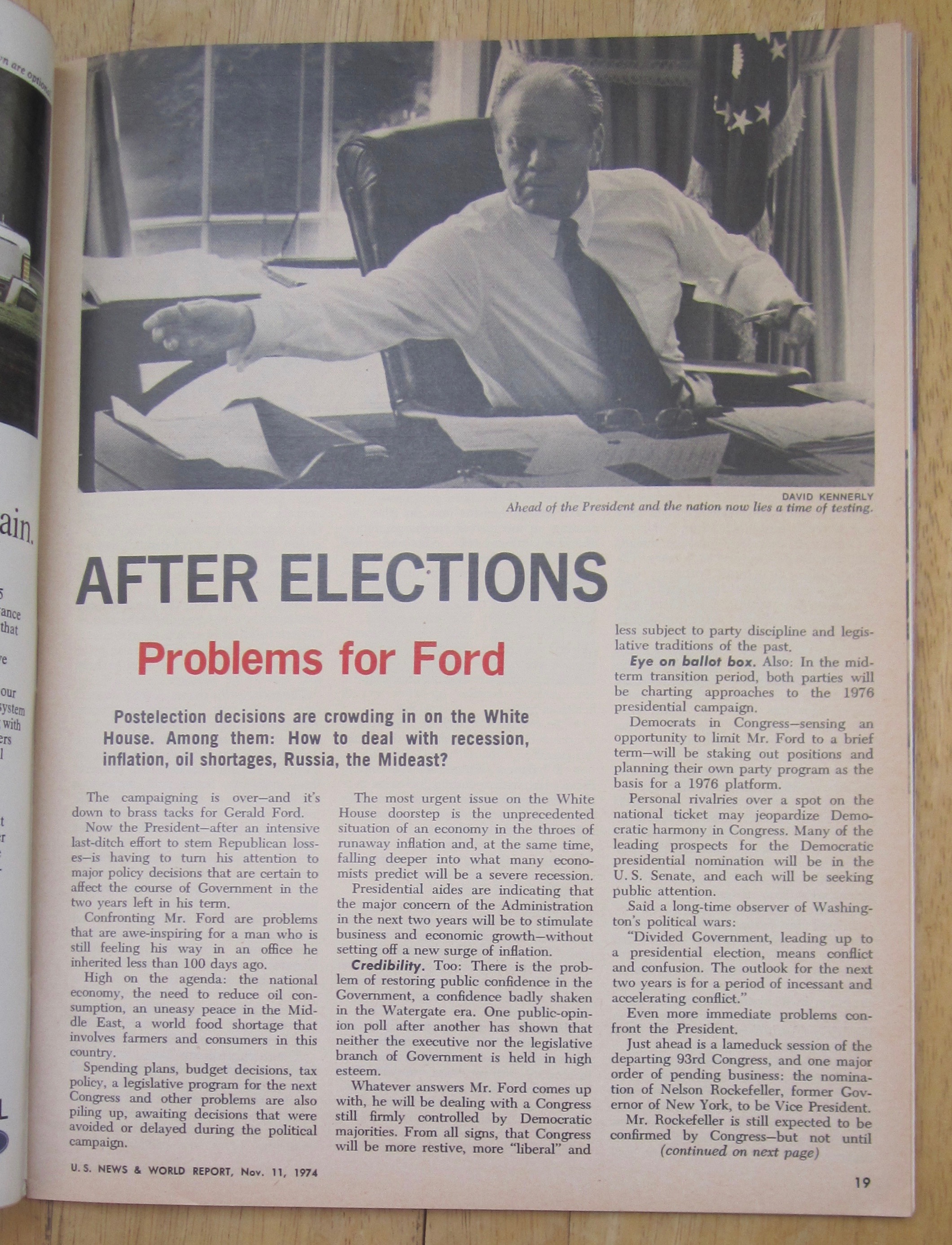 U.S. News & World Report Magazine - November 11, 1974