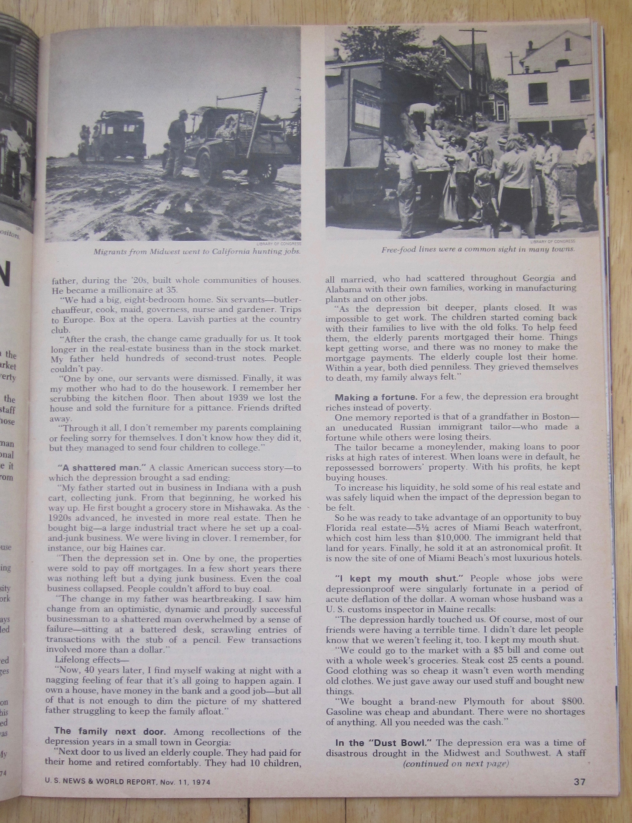 U.S. News & World Report Magazine - November 11, 1974