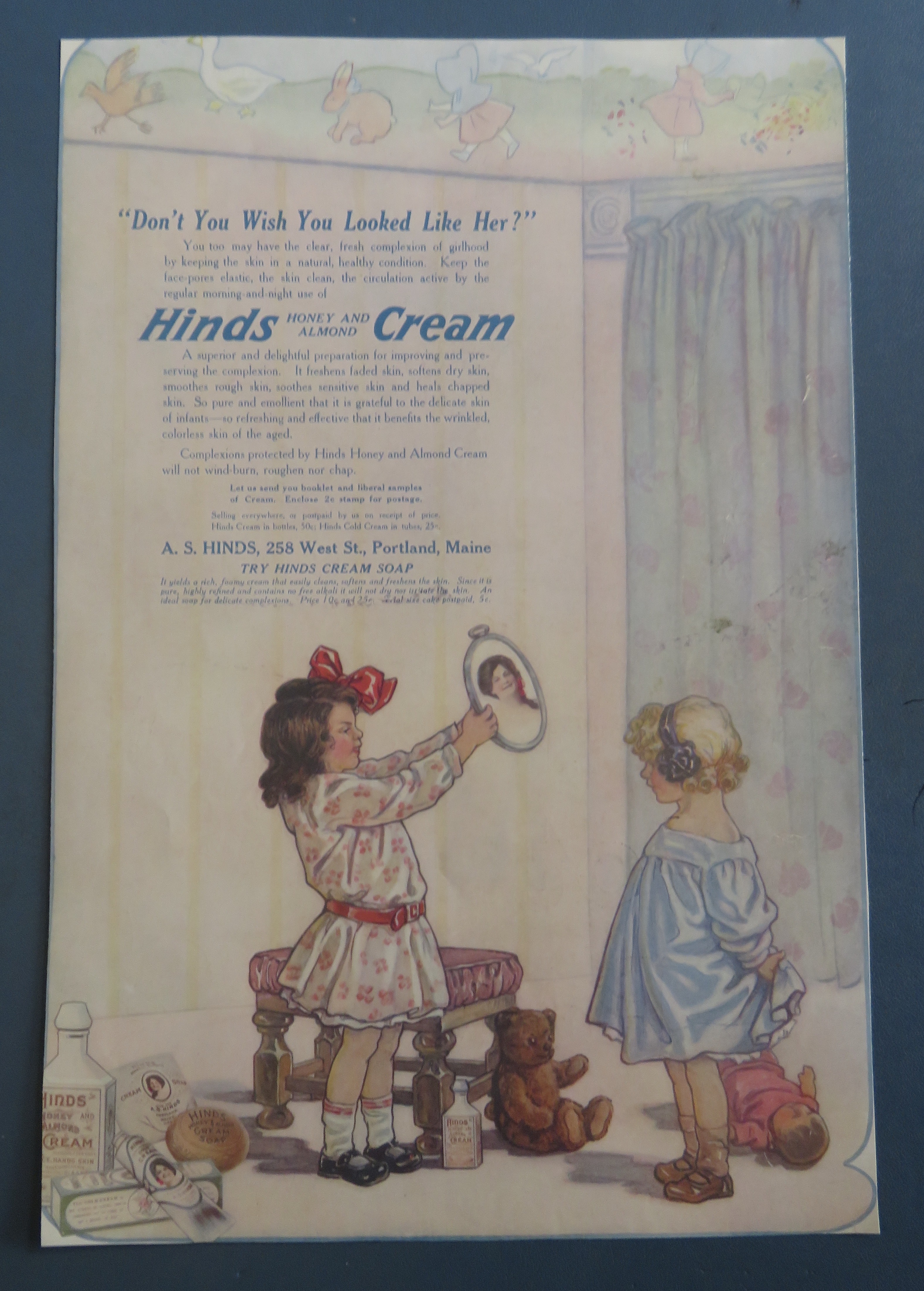 1910's Hinds Honey & Almond Cream with Little Girls