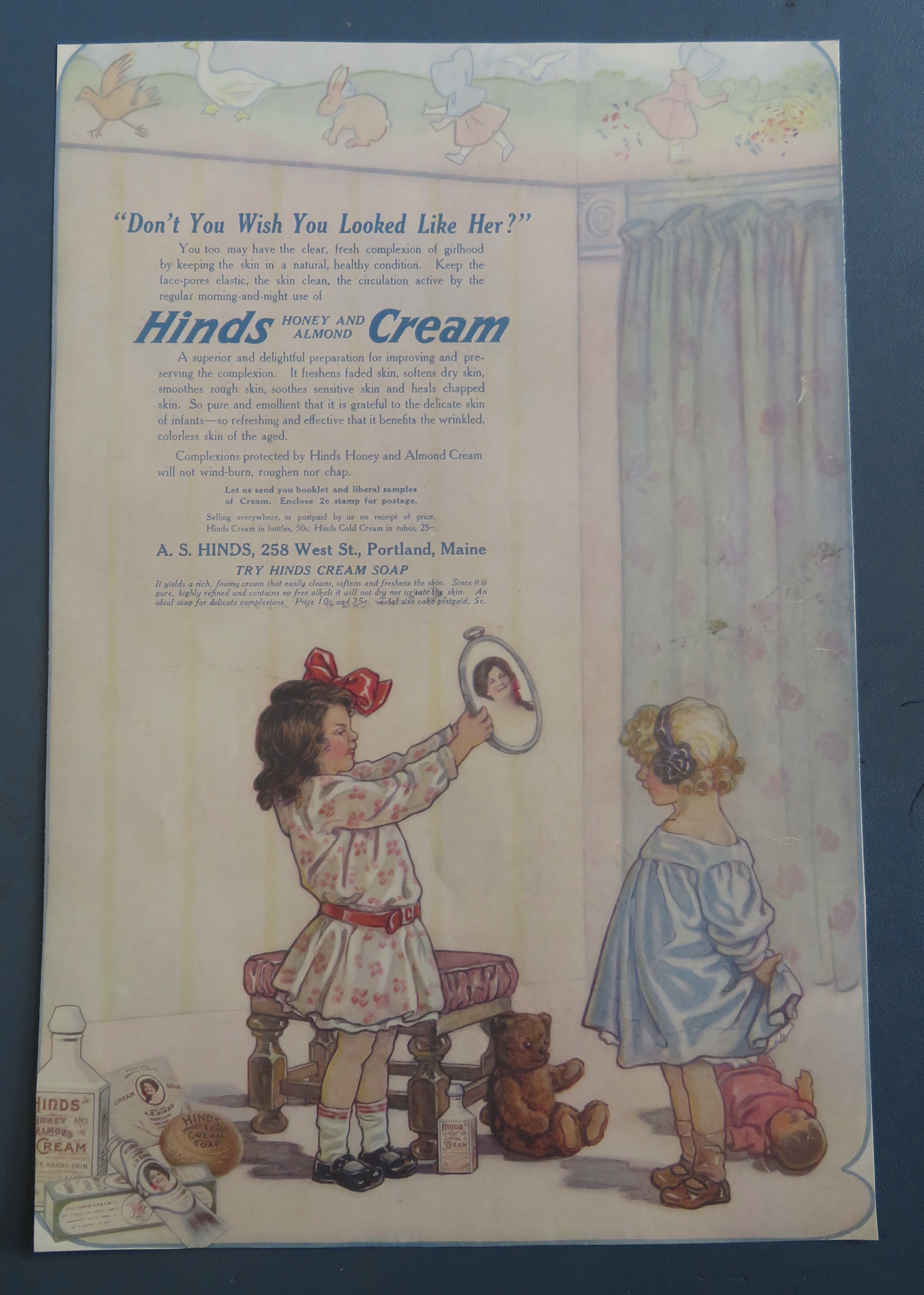1910's Hinds Honey & Almond Cream with Little Girls
