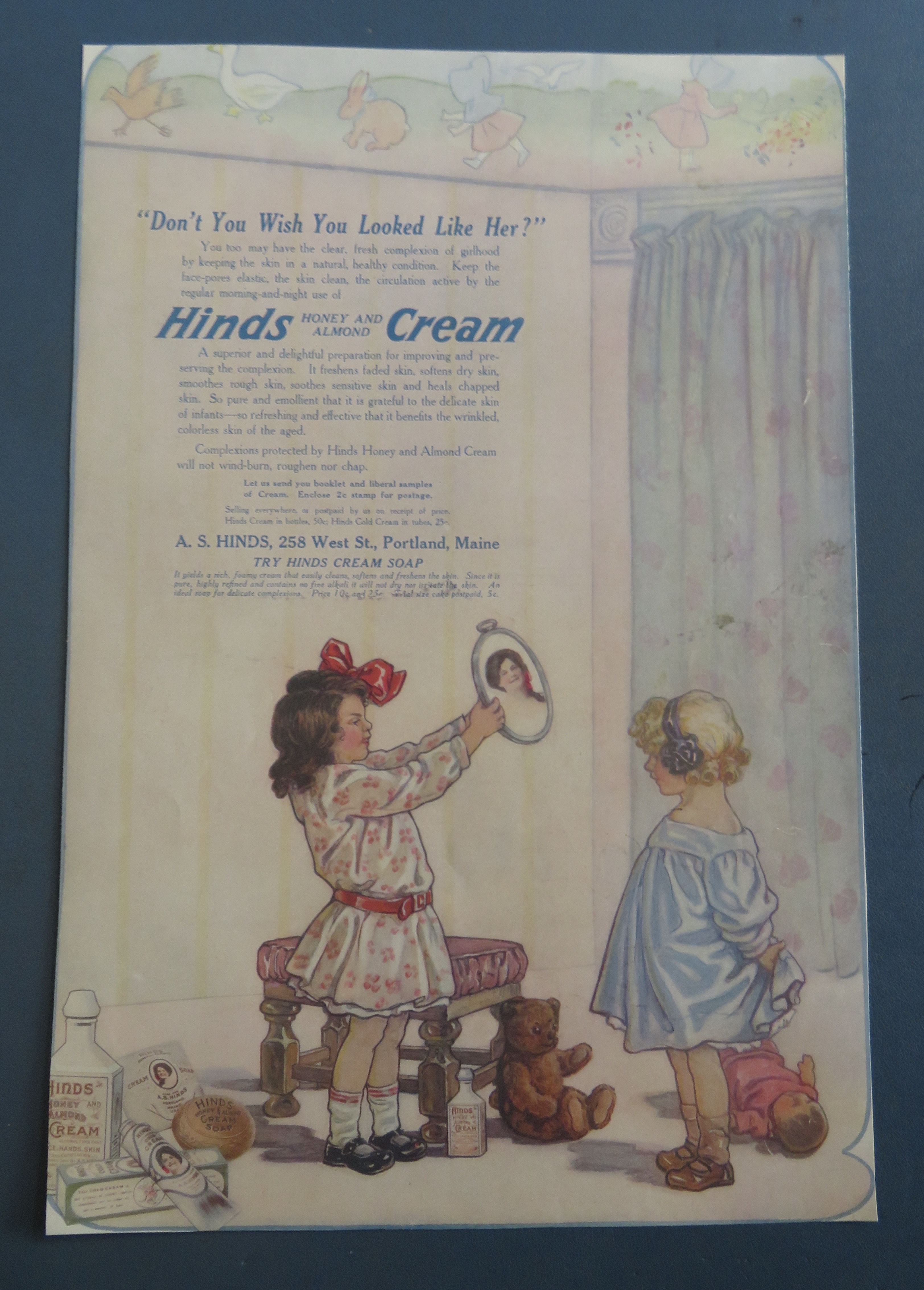 1910's Hinds Honey & Almond Cream with Little Girls