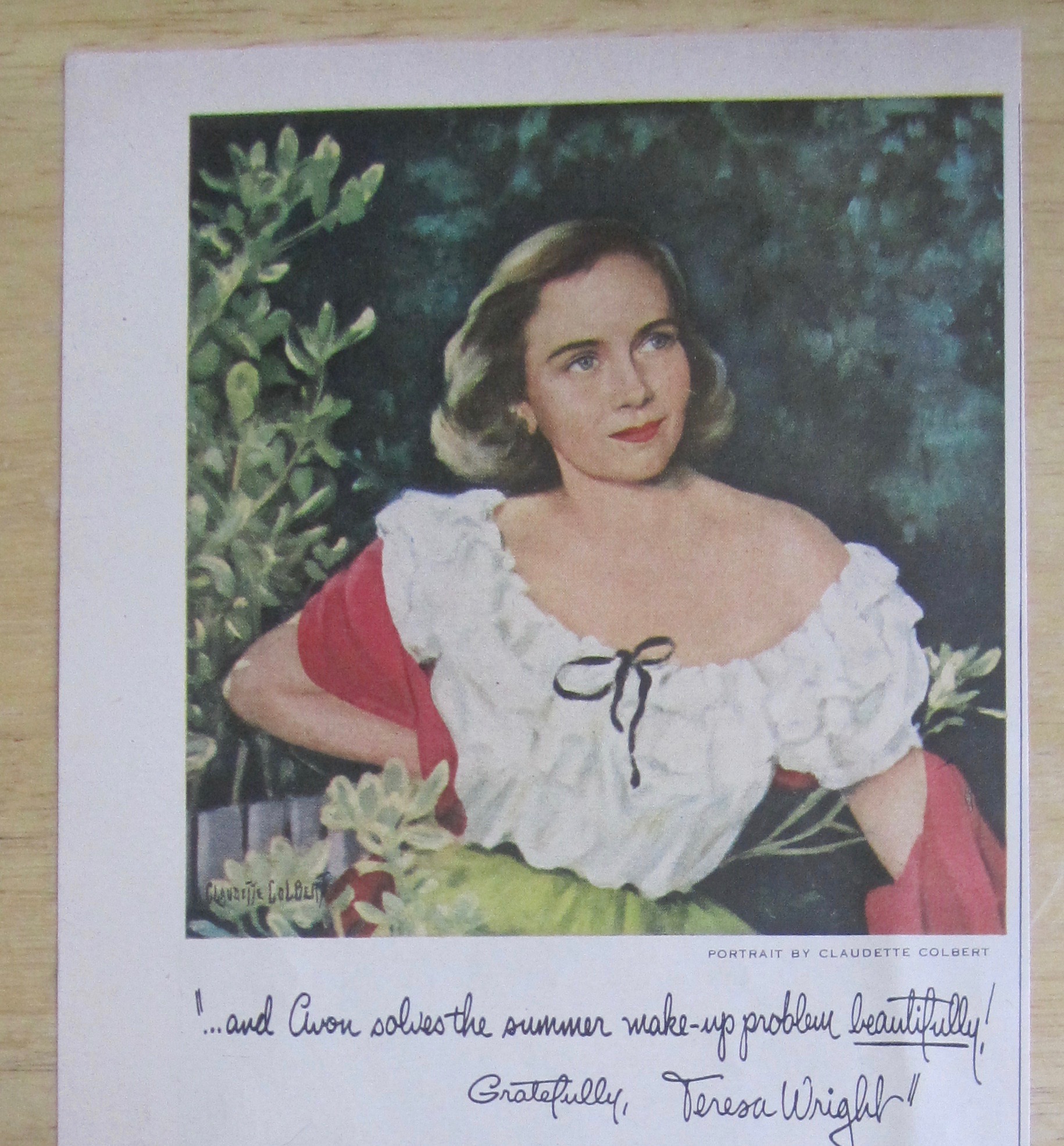1951 Avon Cosmetics with Teresa Wright