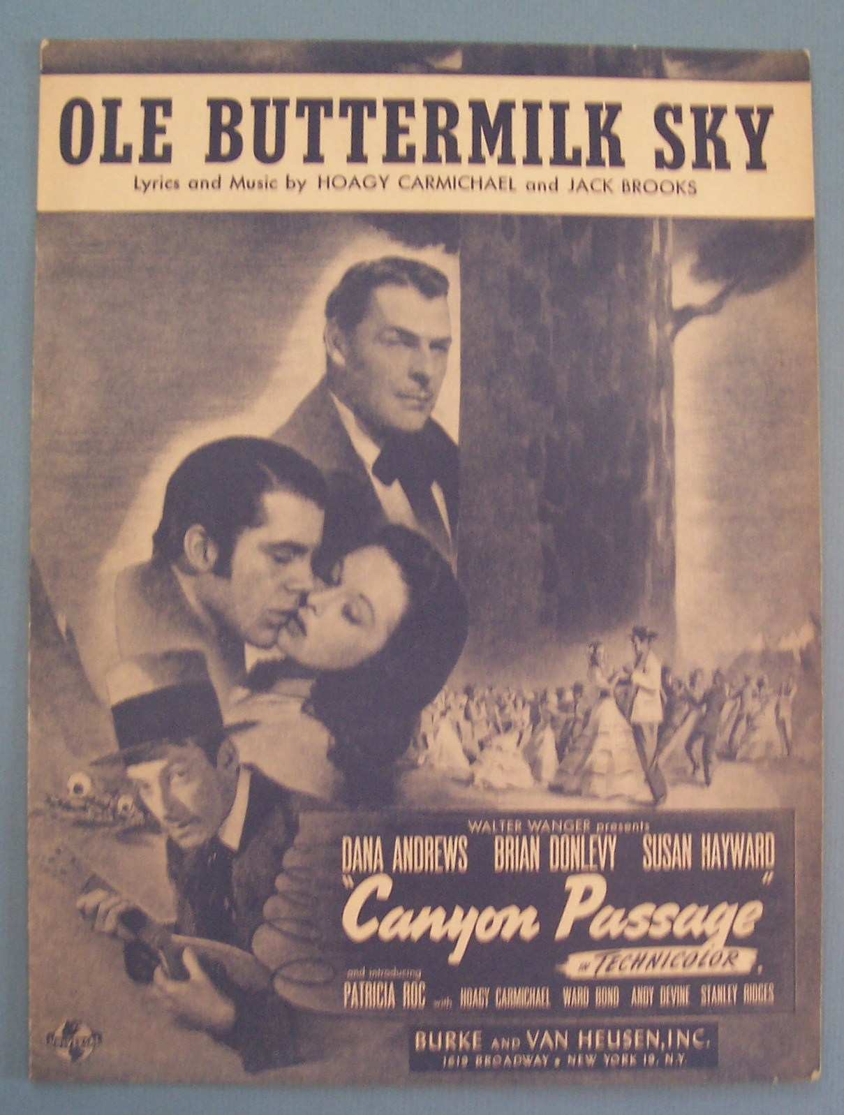 Sheet Music For 1946 Ole Buttermilk Sky-Canyon Passage