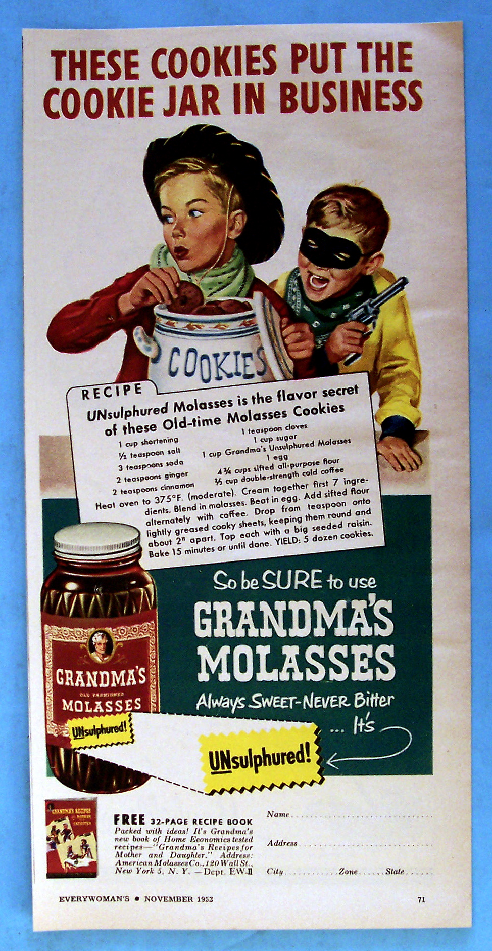 Vintage Ad: 1953 Grandma's Molasses