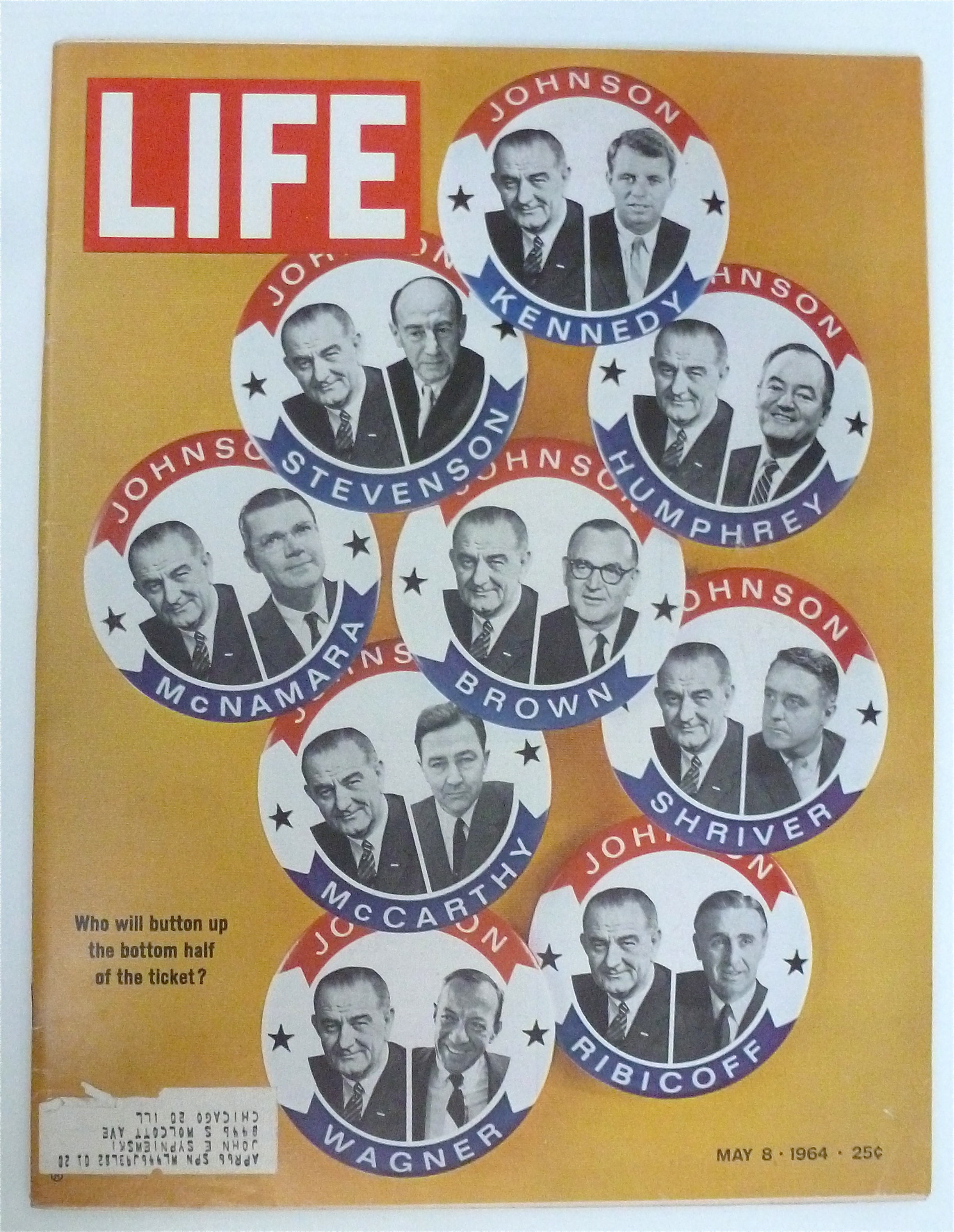 Life Magazine-May 8, 1964-Button Up