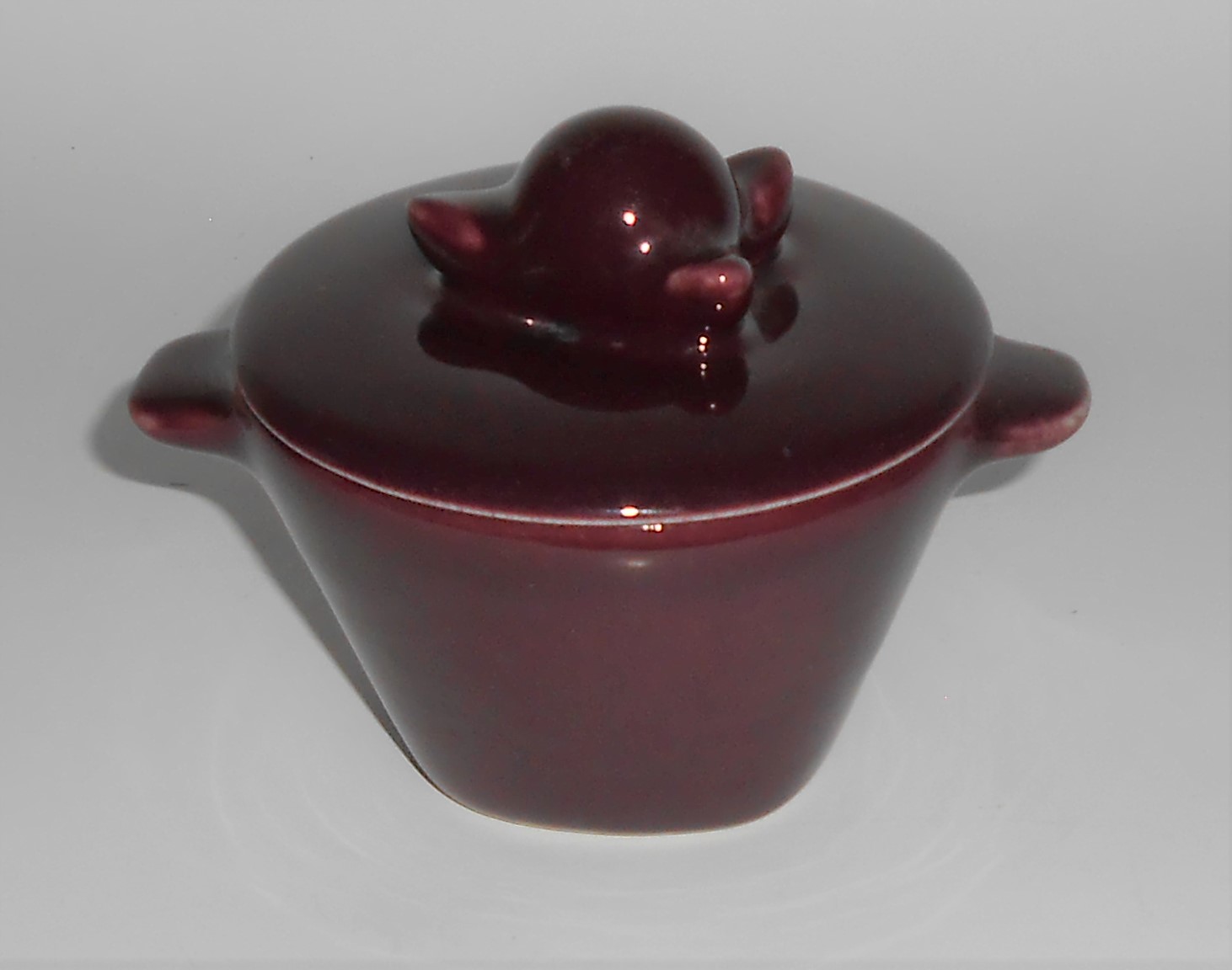 Winfield China Pottery Purple Covered Sugar Bowl