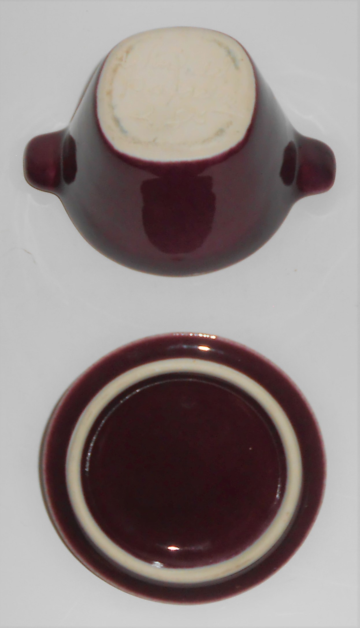 Winfield China Pottery Purple Covered Sugar Bowl