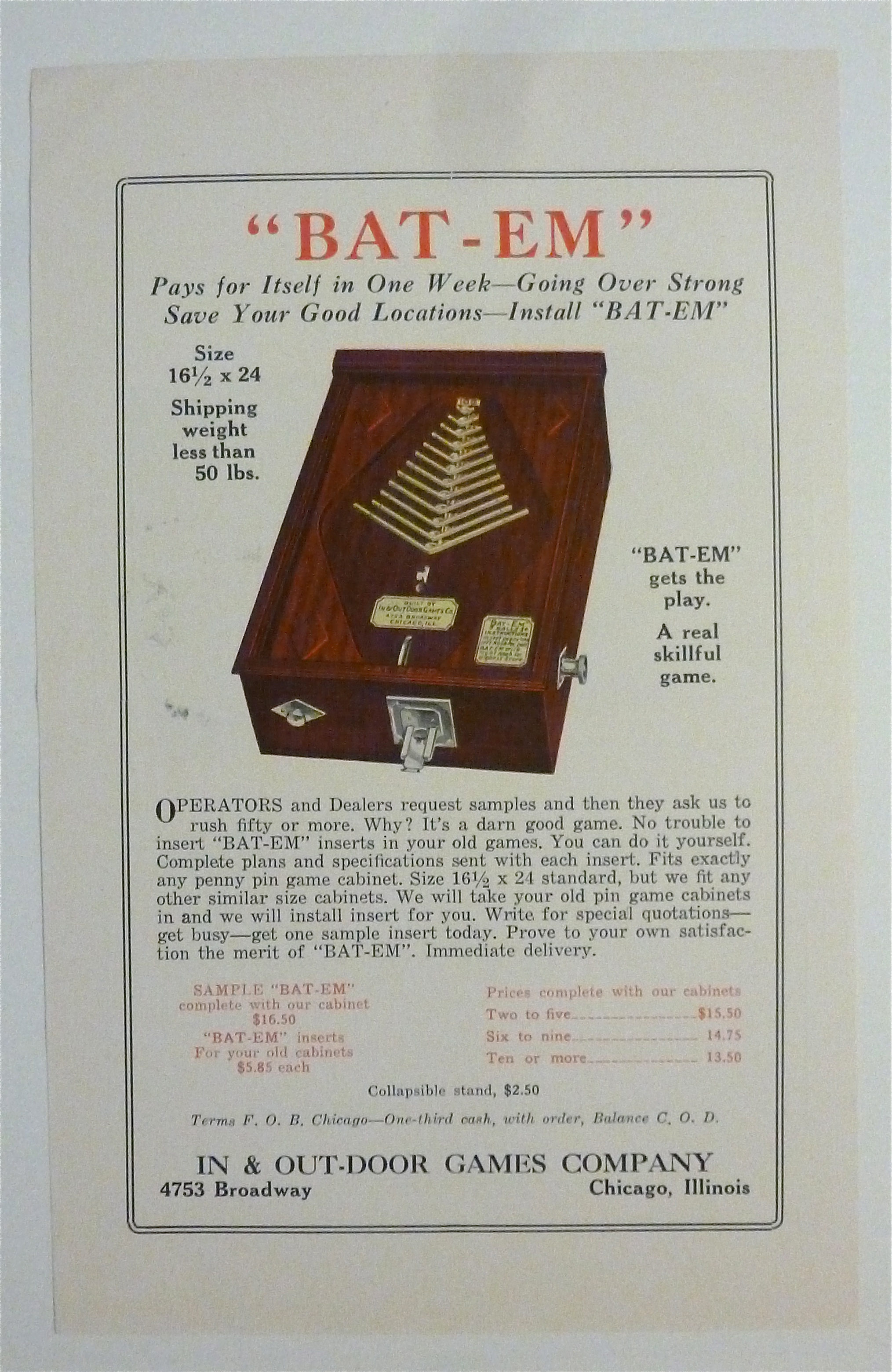 1932 In & Out Door Games with Epsom Downs Race Game