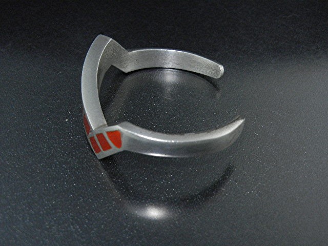 Native American Sterling Silver Coral Bracelet