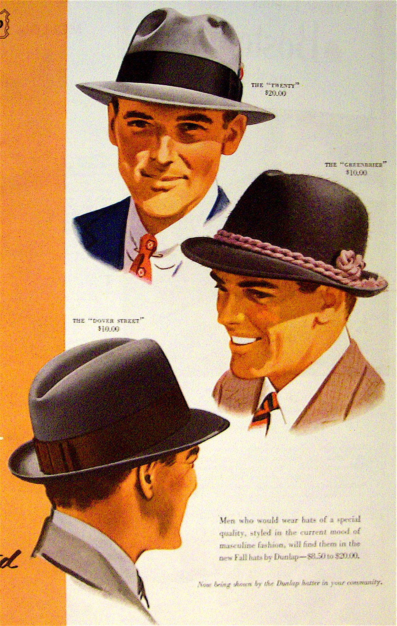 1954 Dunlap Hats with the Twenty, Dover Street & More