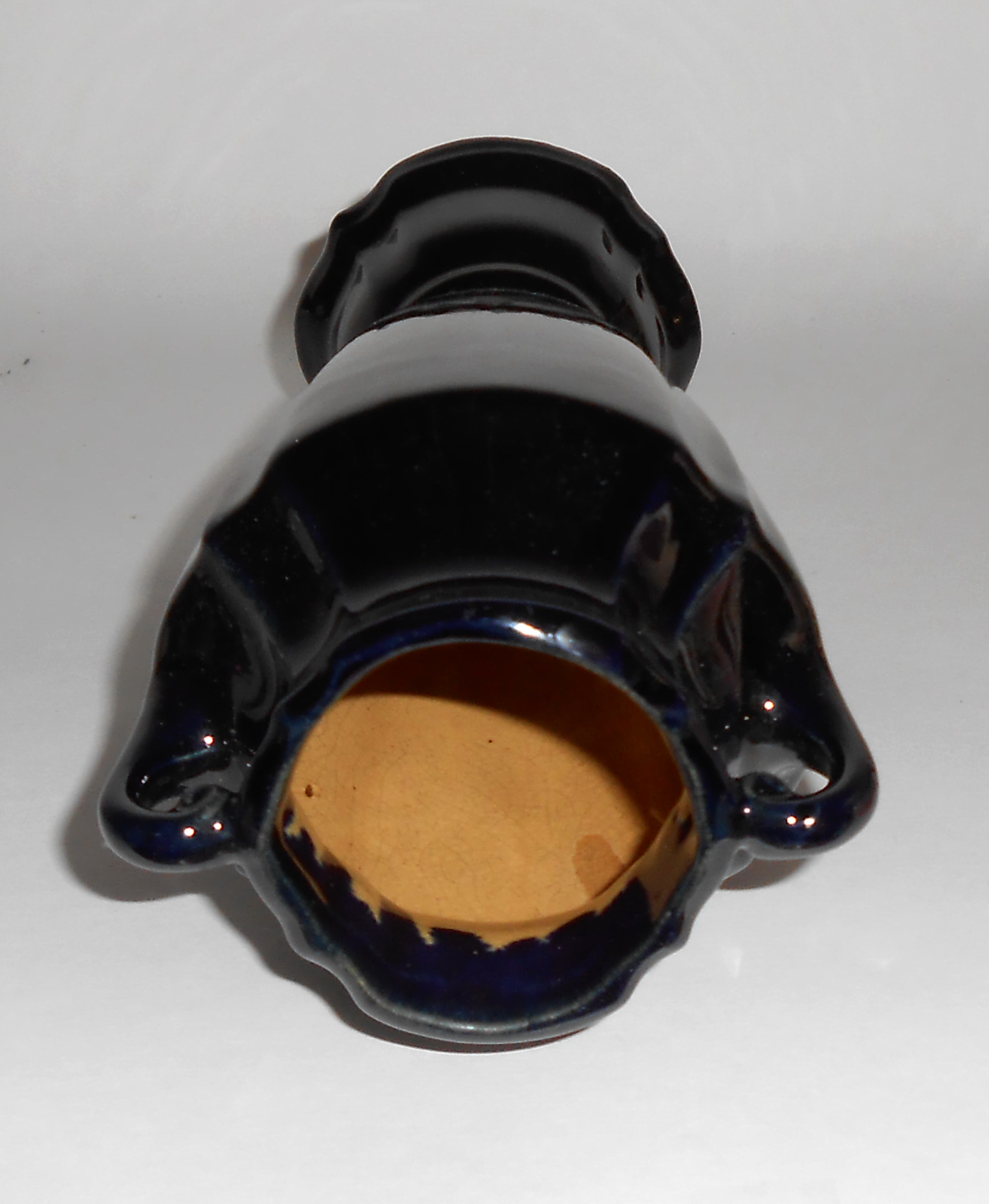 Cliftwood Art Pottery Deep Cobalt Twin Handled Vase!