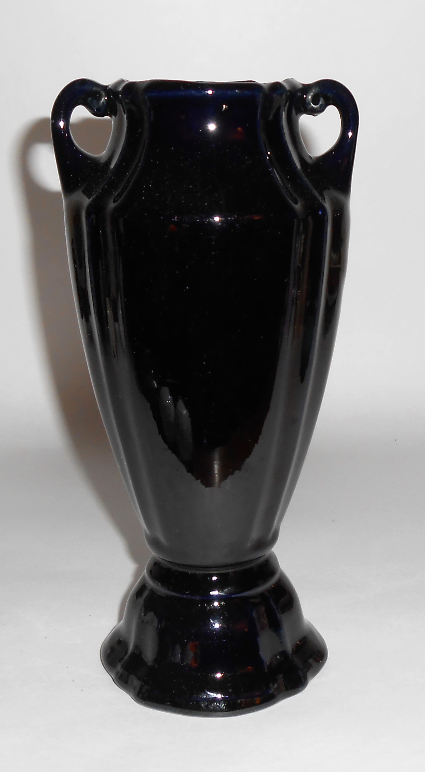 Cliftwood Art Pottery Deep Cobalt Twin Handled Vase!