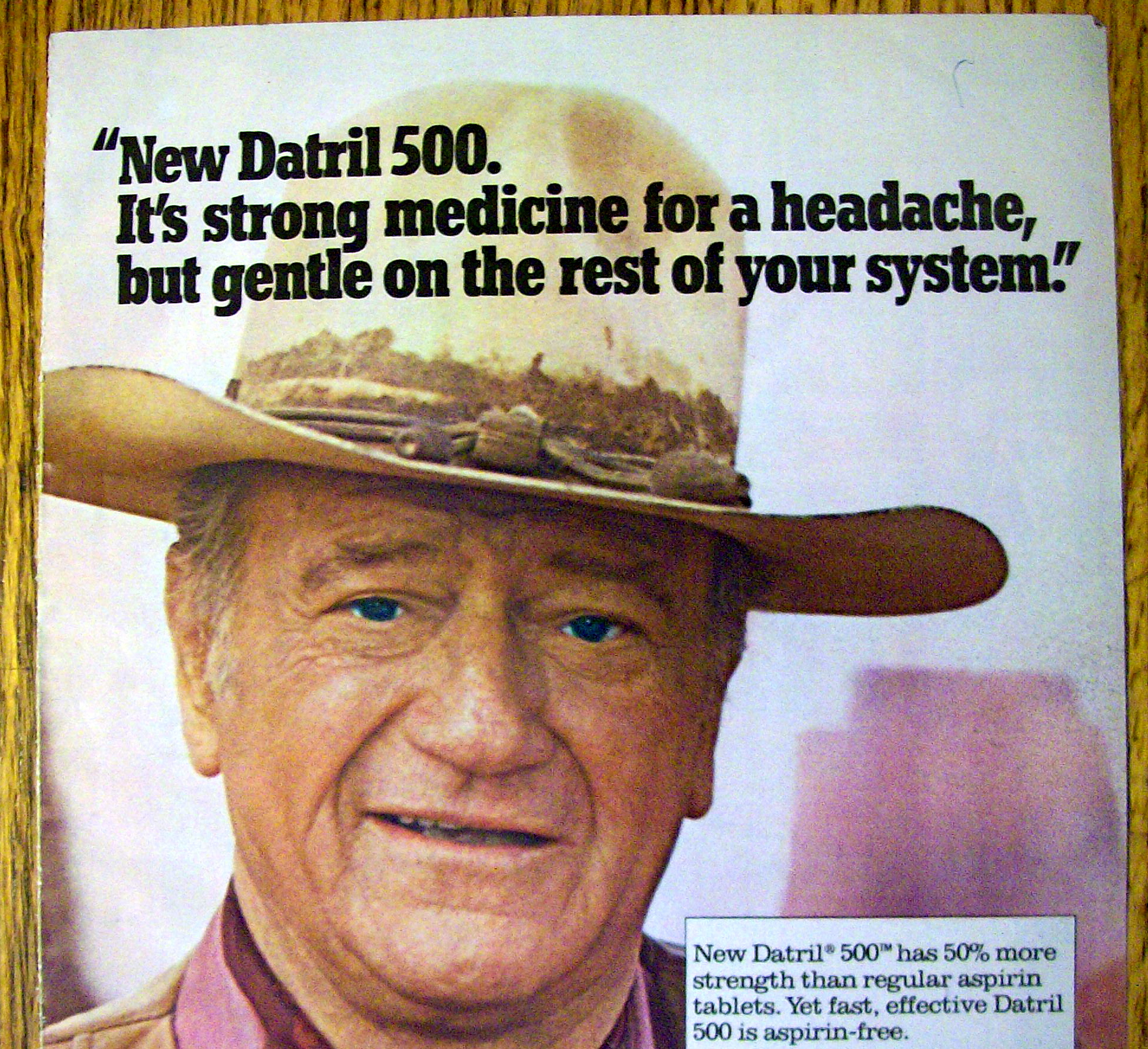 1977 Datril 500 Extra Strength with John Wayne-The Duke