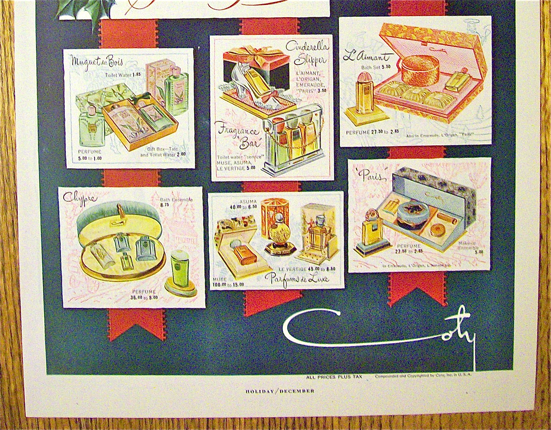 1949 Coty with Different Perfume Sets