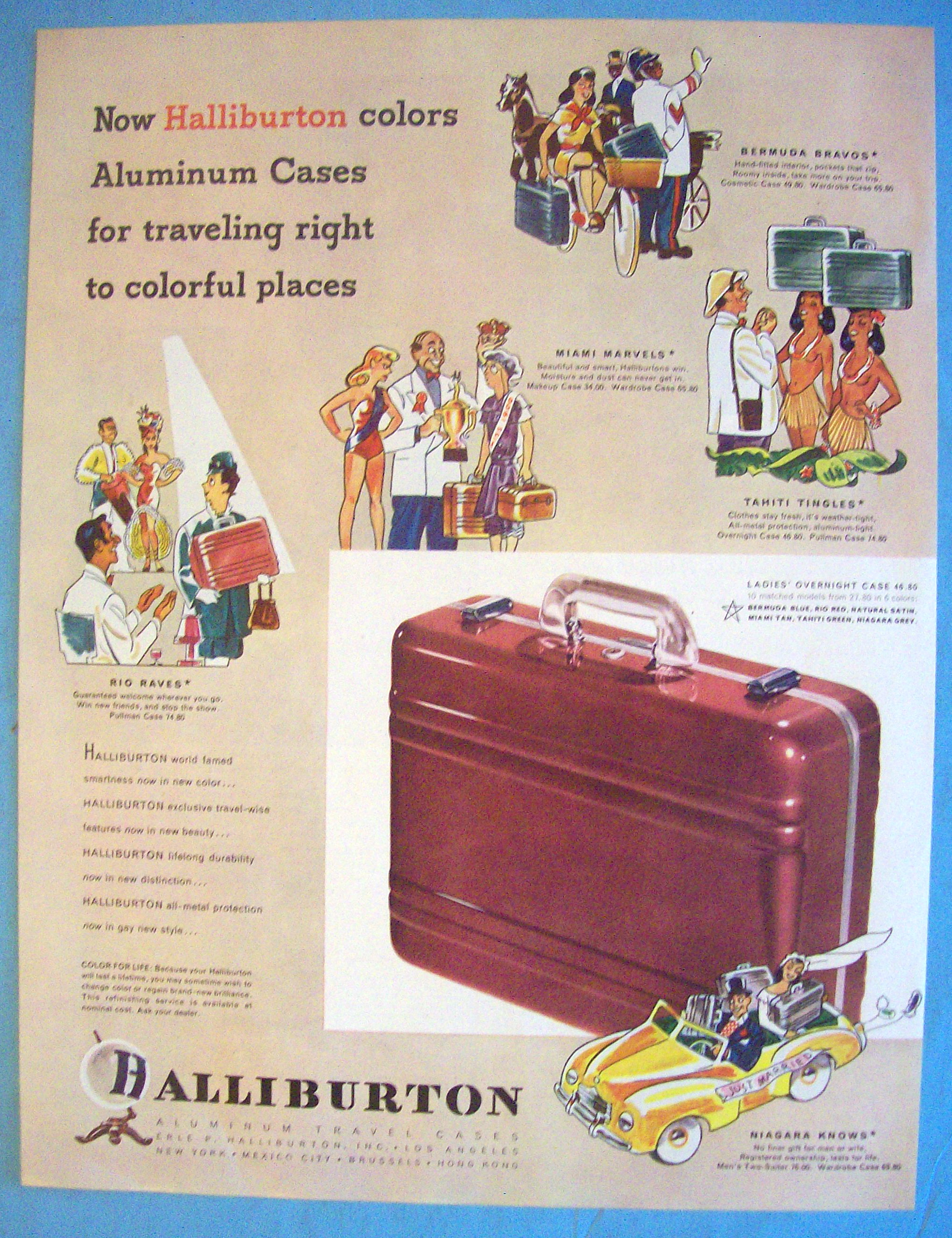1948 Halliburton Cases With Travel Cases