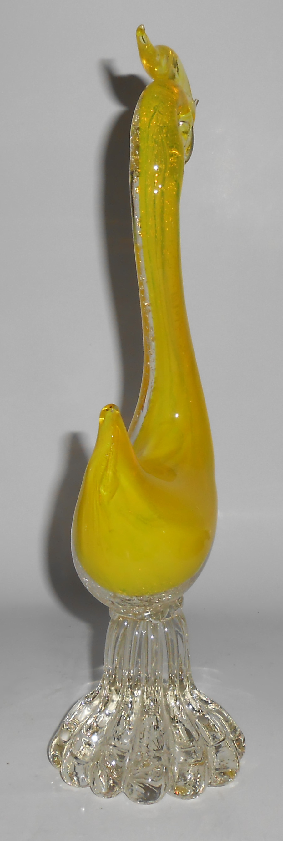 Vintage Murano Glass Silver Dust Rooster Figurine