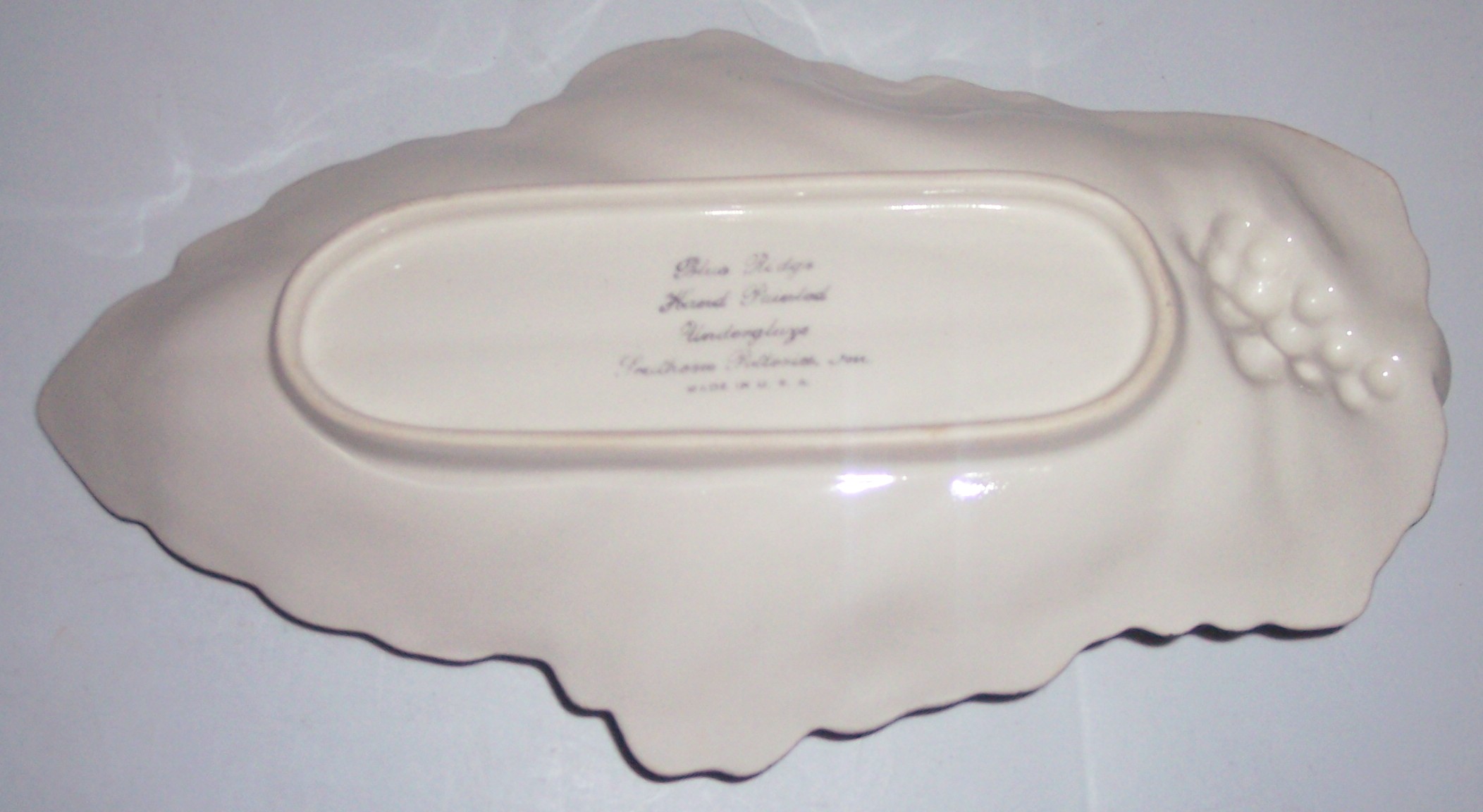 Blue Ridge Pottery Fruit Fantasy Leaf Celery Plate!