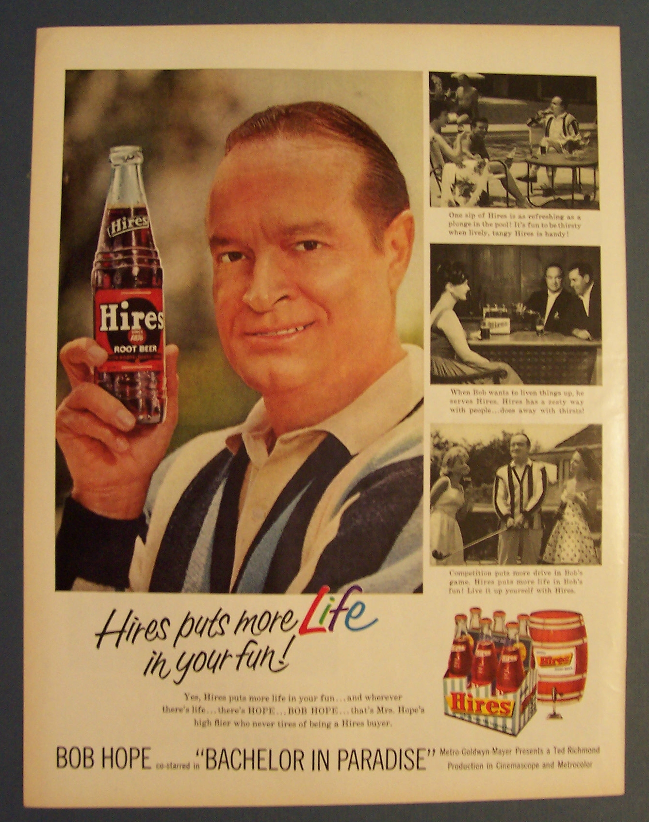 1961 Hires Root Beer with Bob Hope