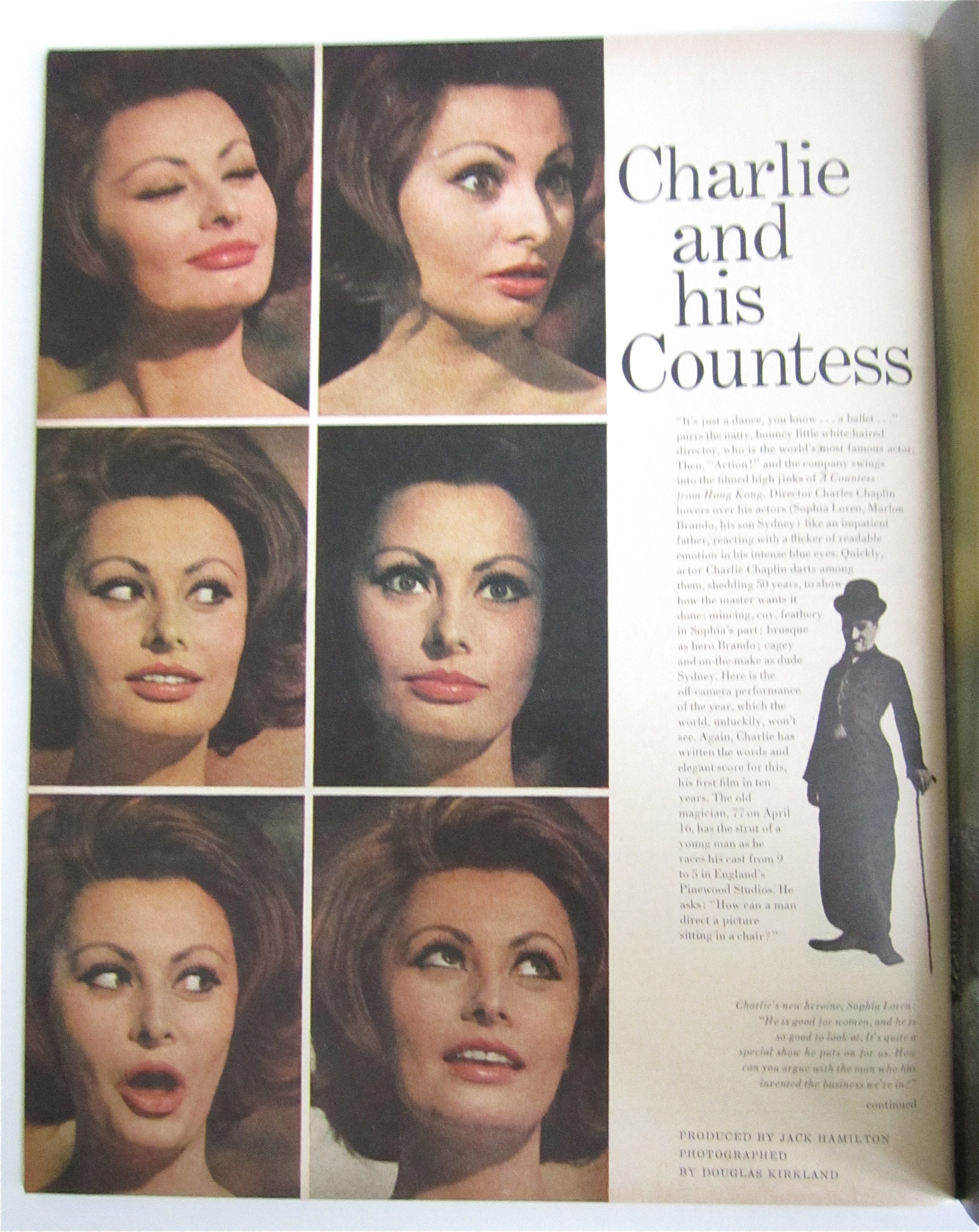 Look Magazine April 19, 1966 Loren & Chaplin