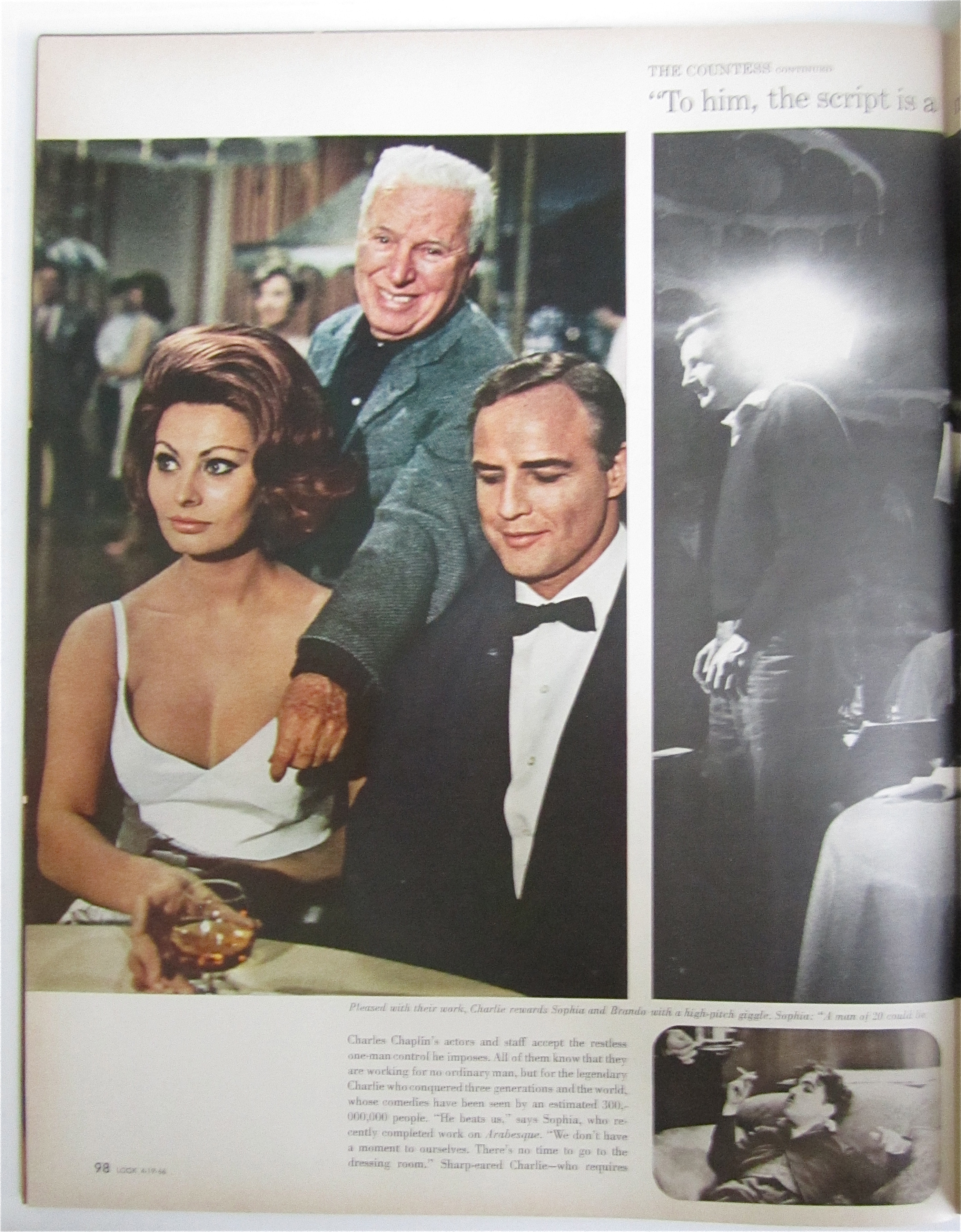 Look Magazine April 19, 1966 Loren & Chaplin