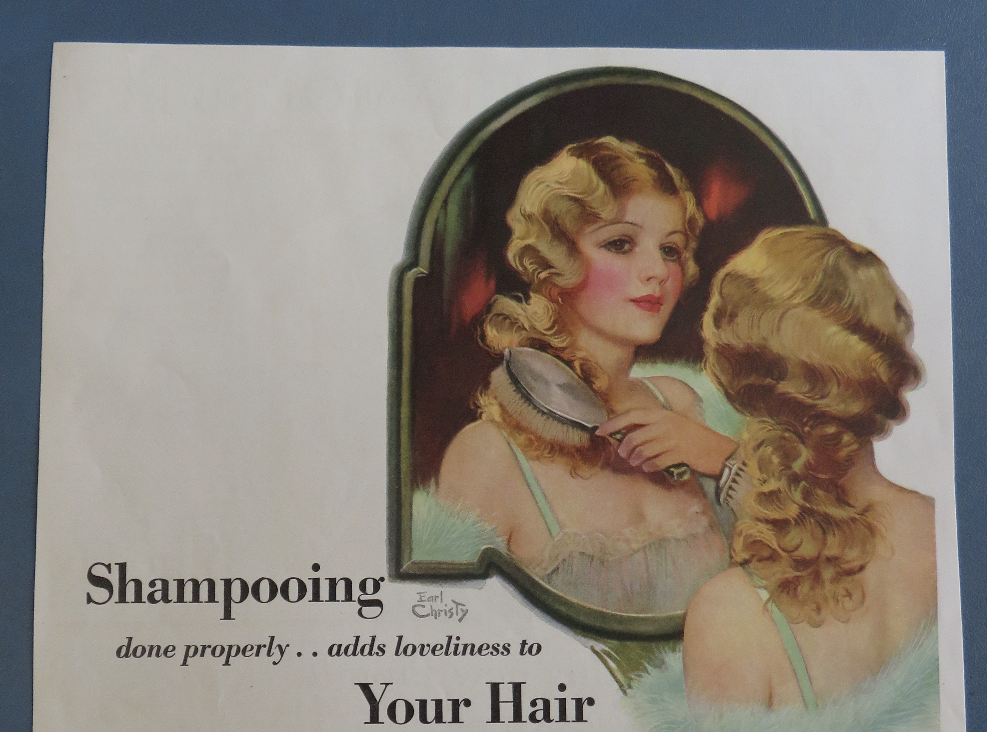 1920's Mulsified Cocoanut Oil Shampoo with Woman