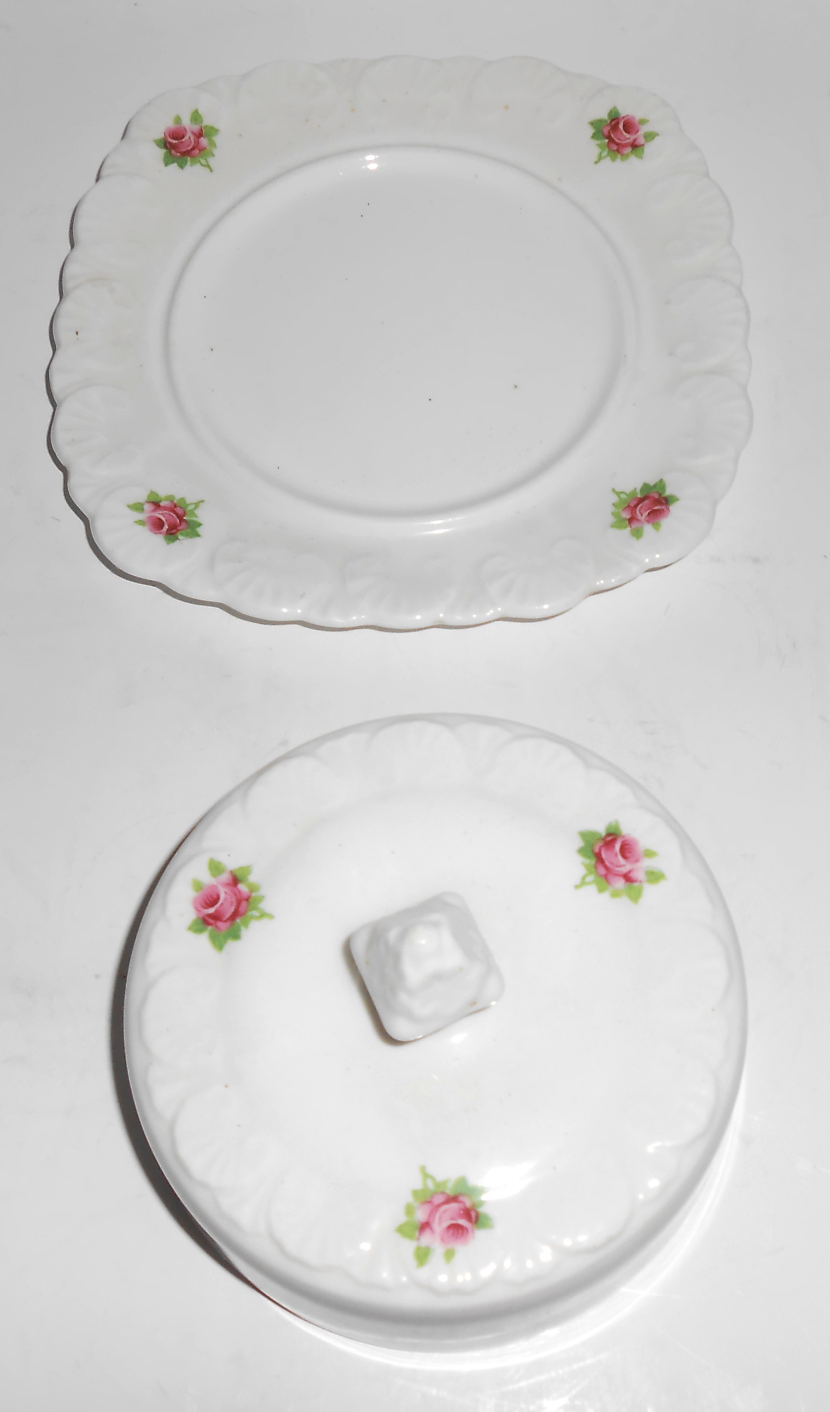 Royal Stafford China Roses Small Covered Butter Mint