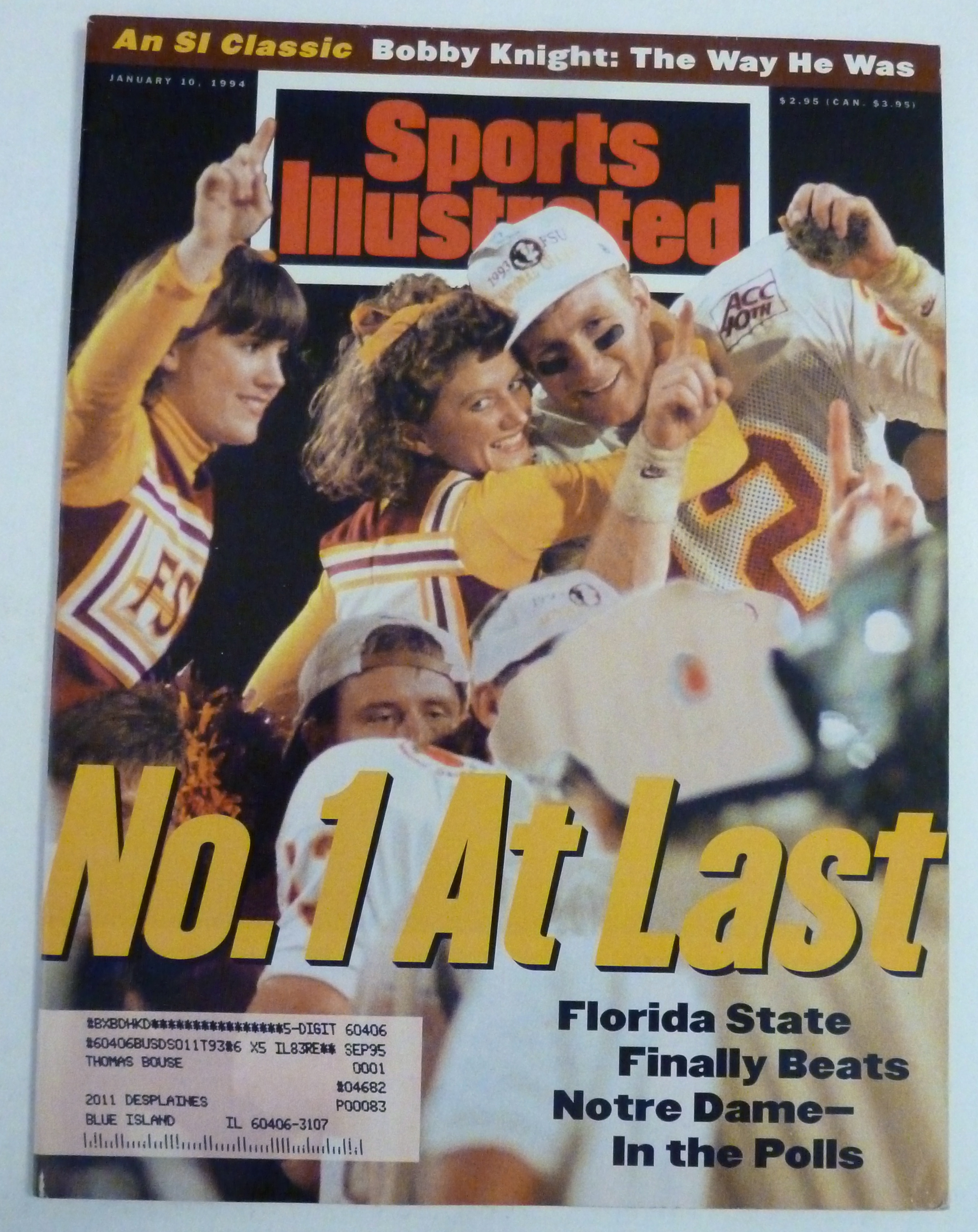Sports Illustrated Magazine January 10, 1994 Florida