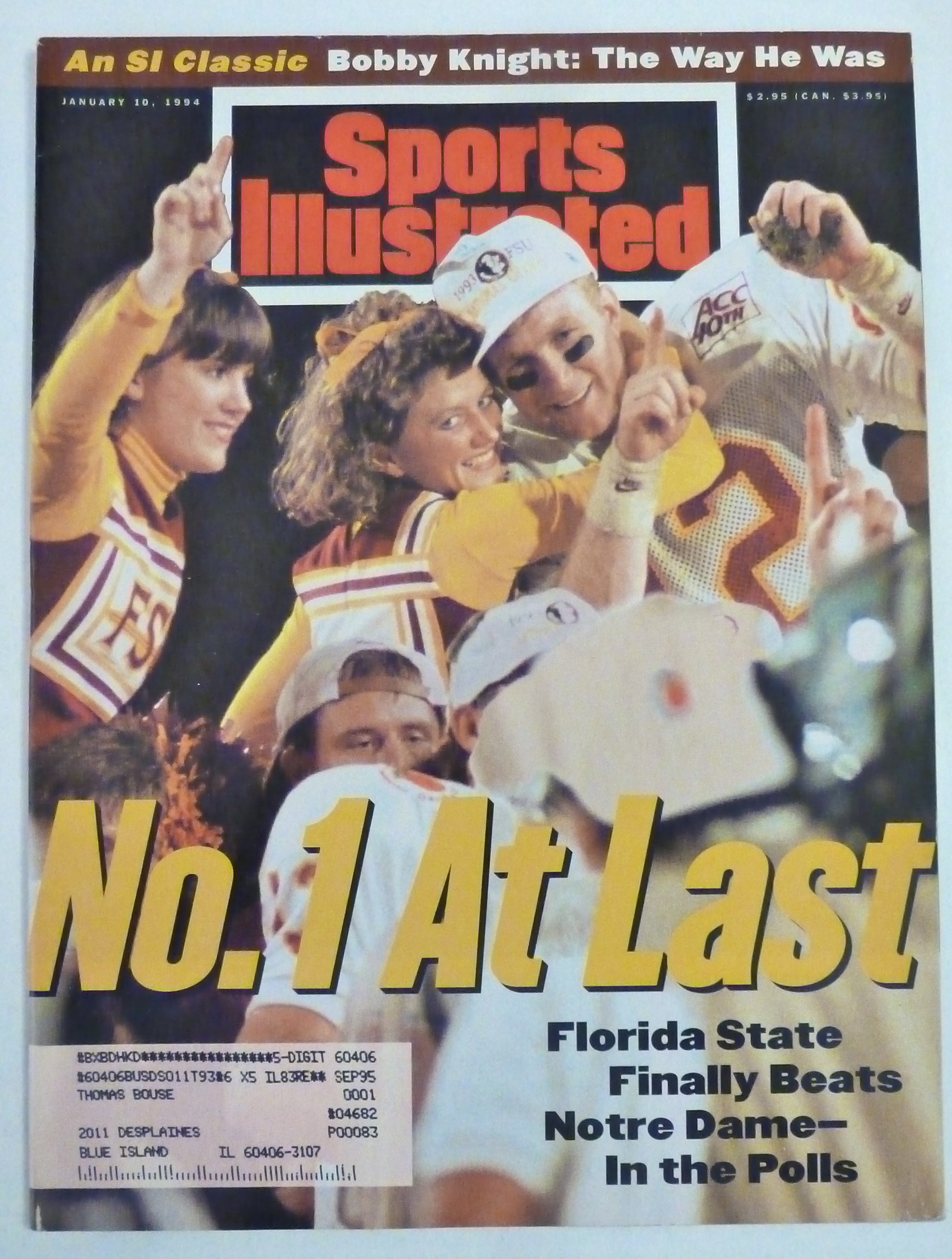 Sports Illustrated Magazine January 10, 1994 Florida