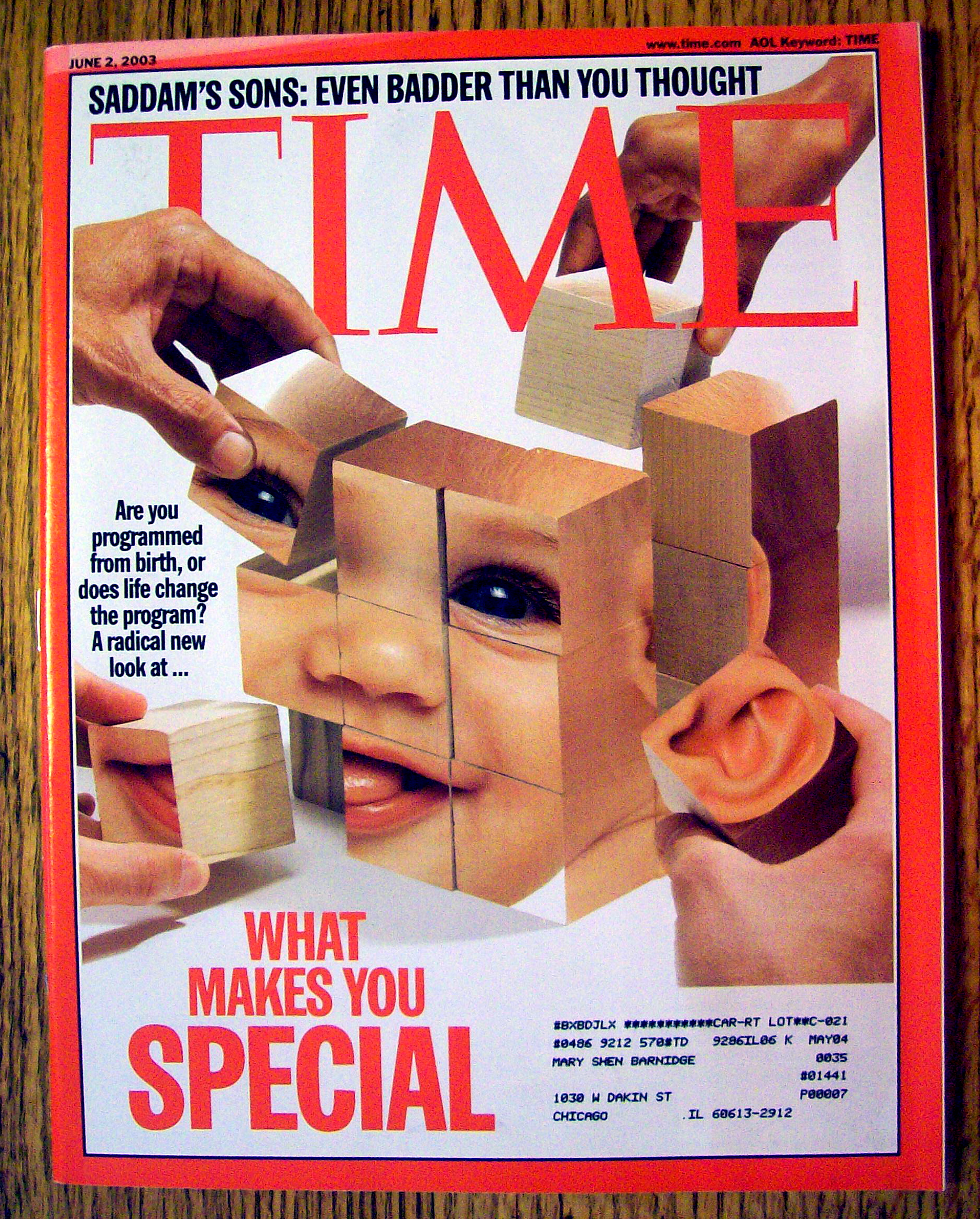 Time Magazine June 2, 2003 What Makes You Special