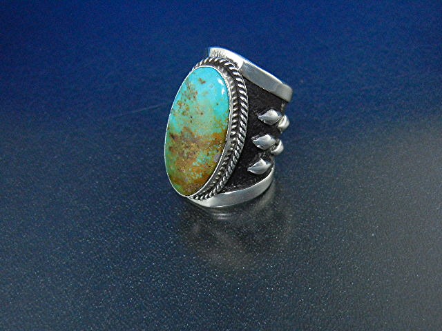 Navajo  Pilot Mountain Turquoise Sterling Silver Ring
