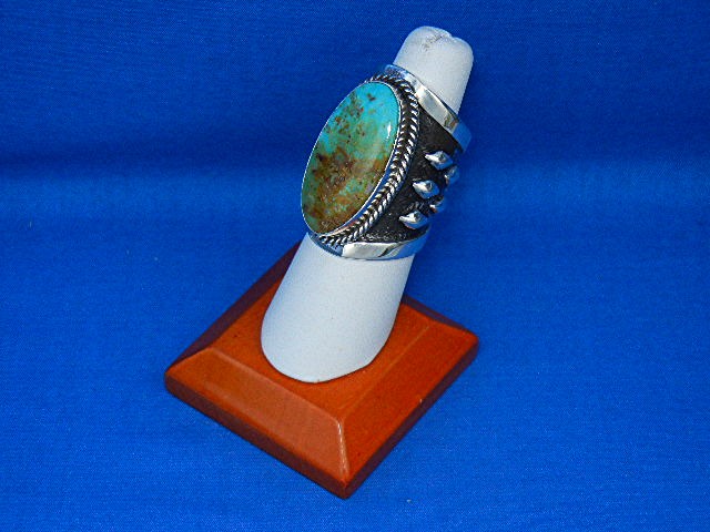 Navajo  Pilot Mountain Turquoise Sterling Silver Ring