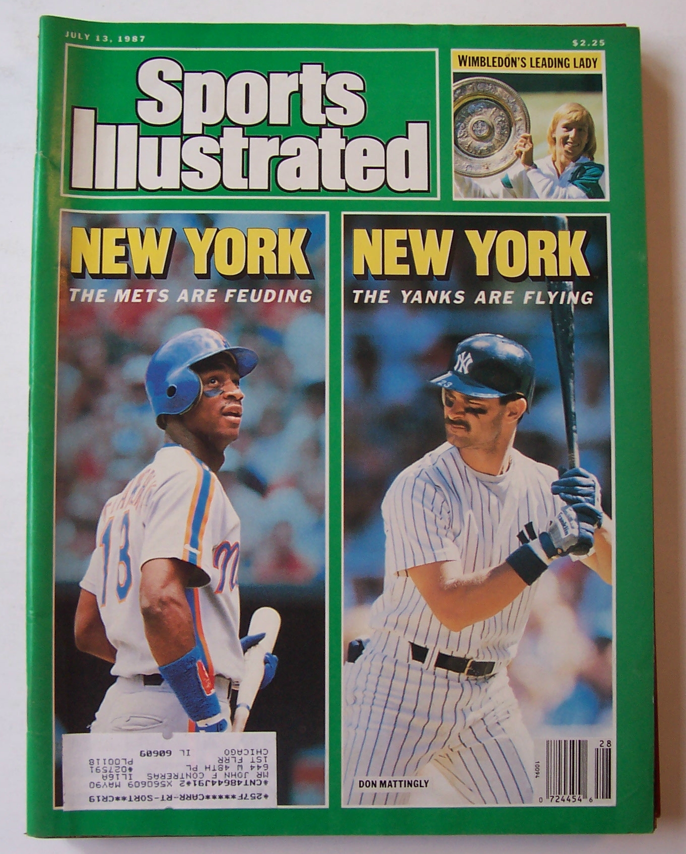 Sports Illustrated Magazine -July 13, 1987- Mets/Yanks