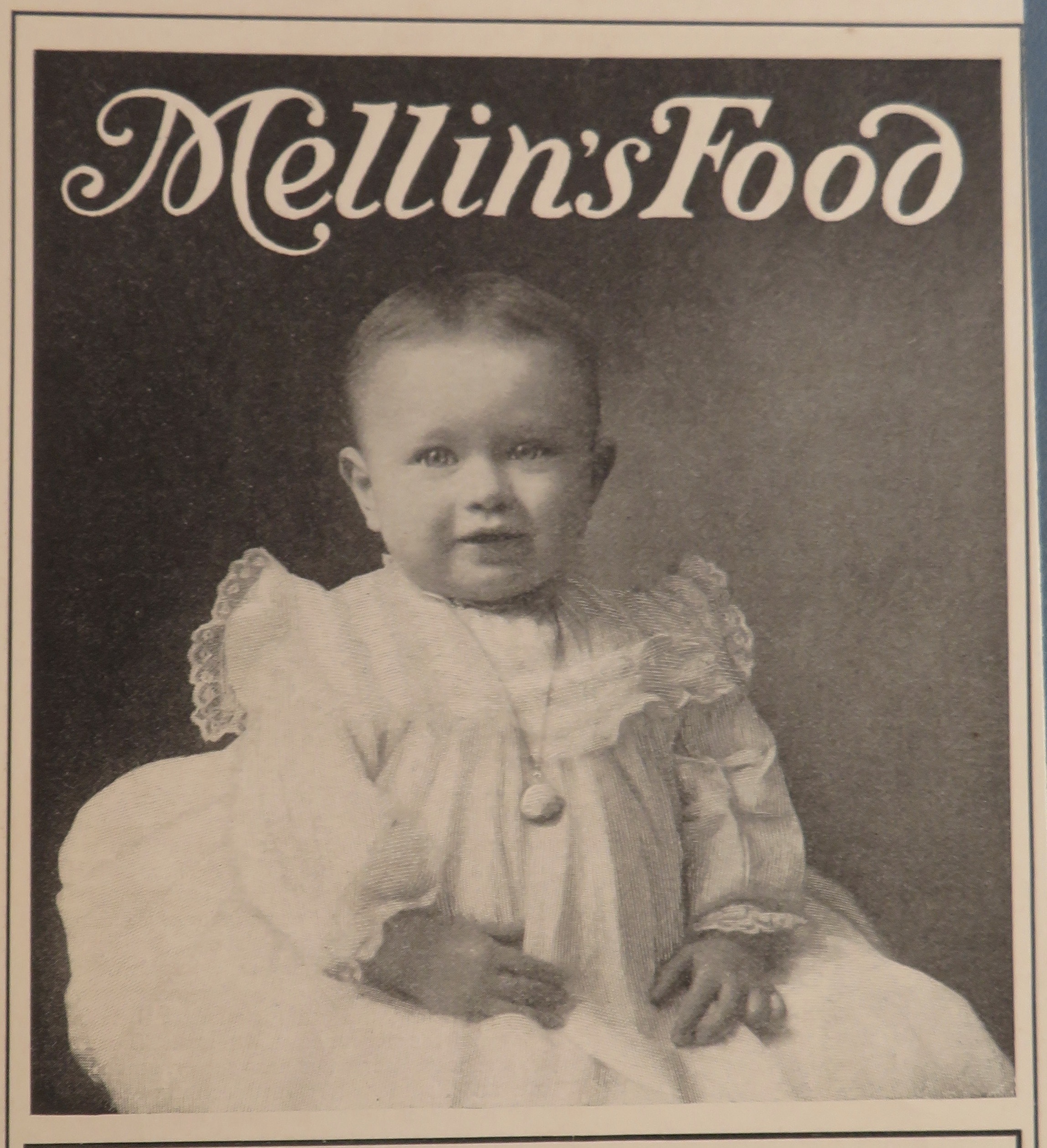1902 Mellin's Food with Lovely Baby Dressed In White