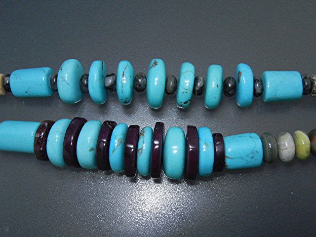 Navajo Turquoise Spiny Oyster Jasper Necklace S. Turpen