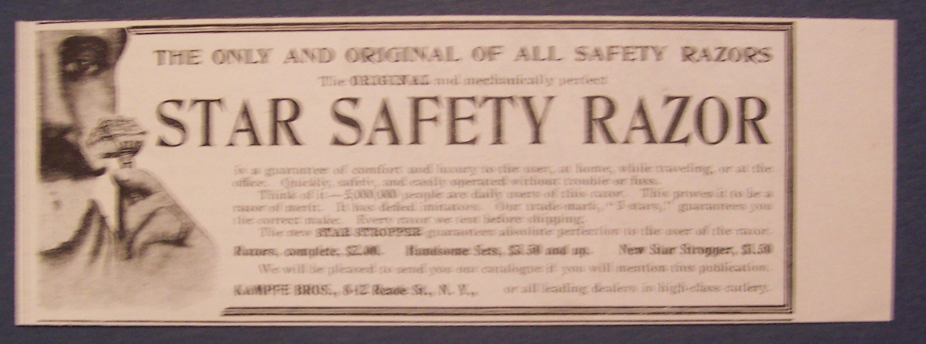 1904  Star  Safety  Razor