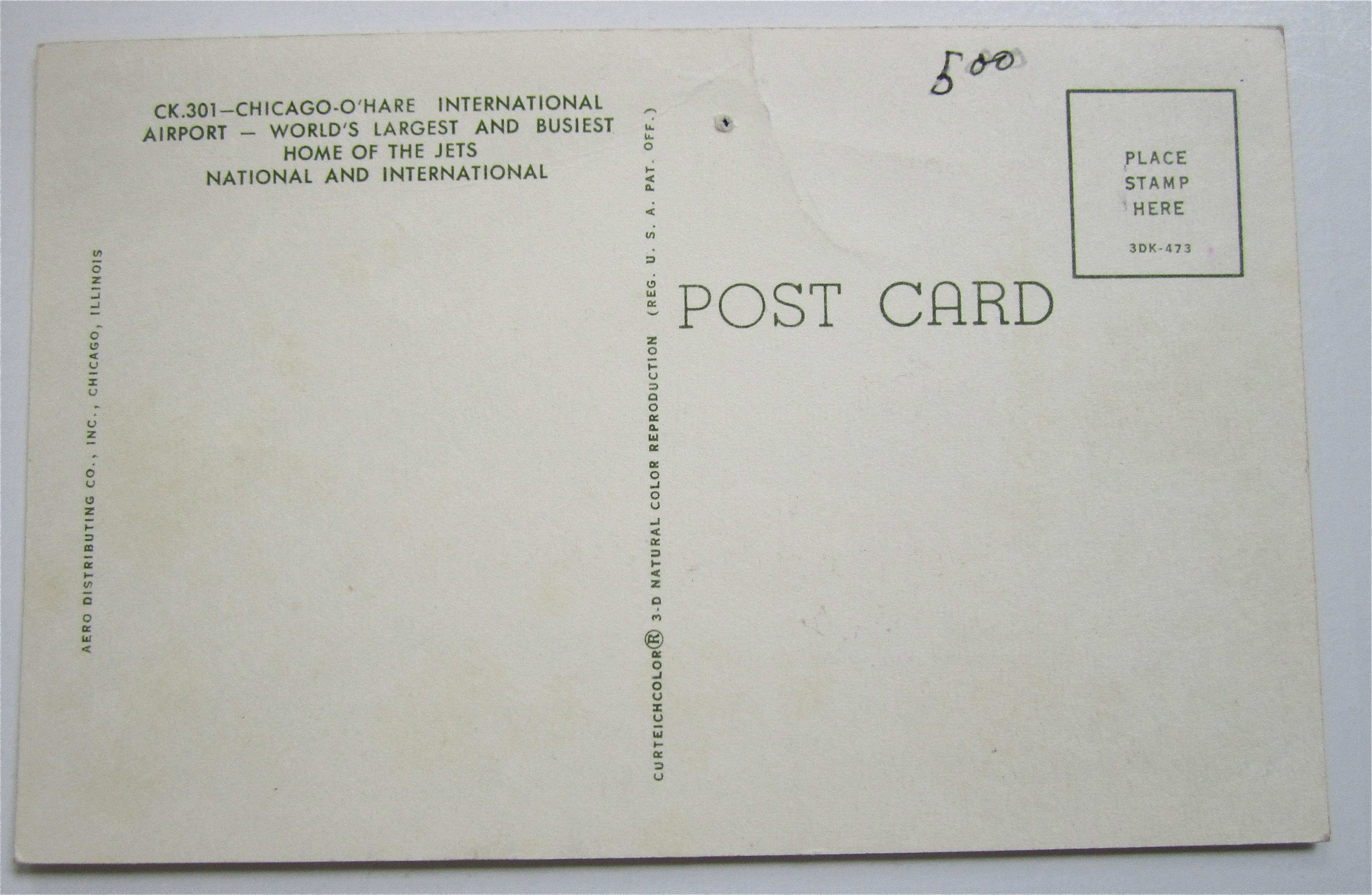 Chicago-O'Hare International Airport Postcard