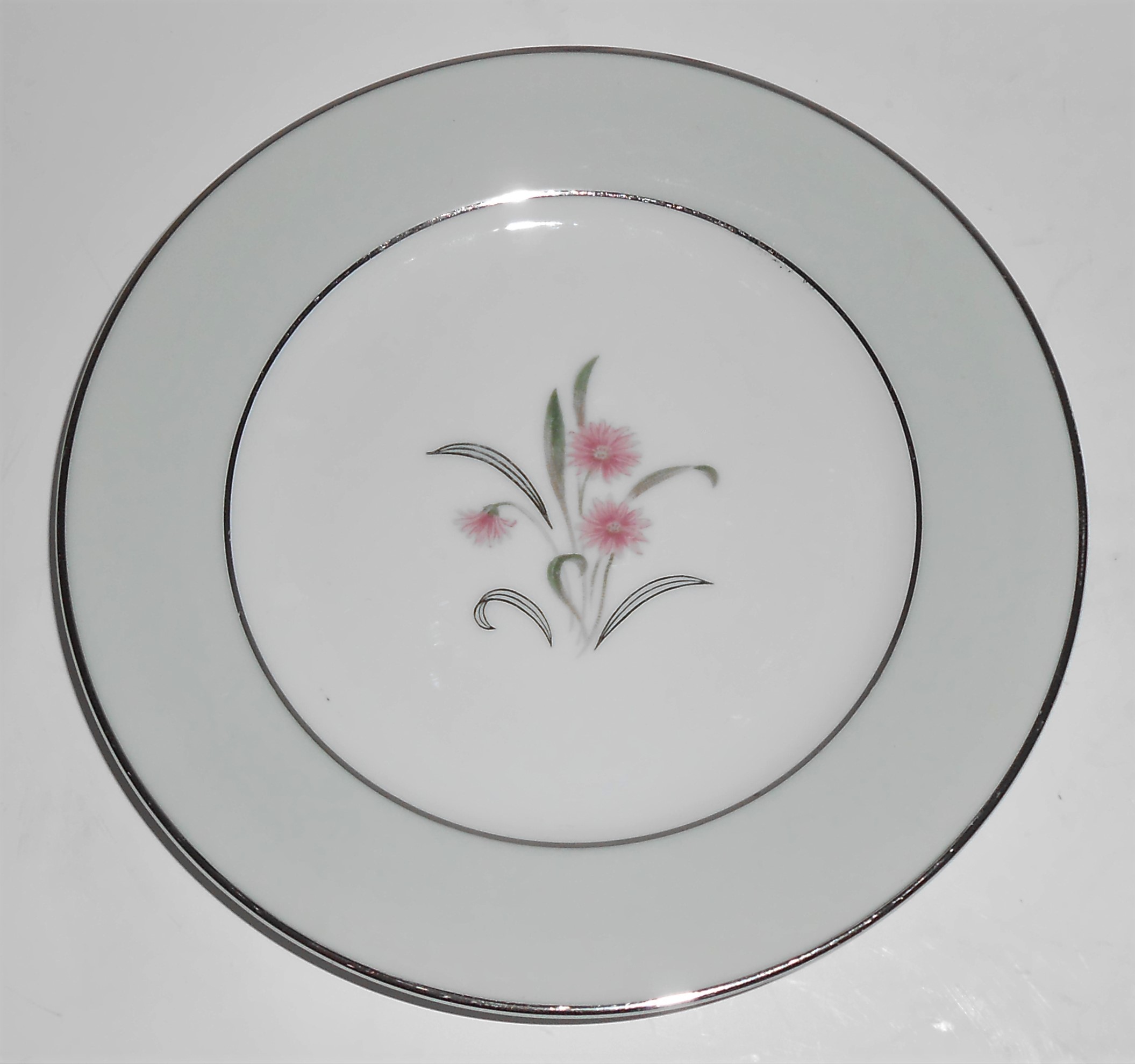 Noritake Porcelain China 5442 Regina w/Platinum Bread