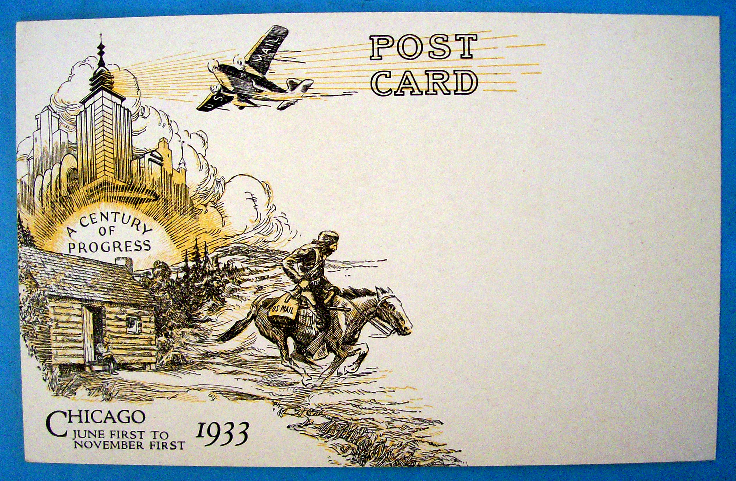 1933 Century of Progress, June 1 to November 1 Postcard