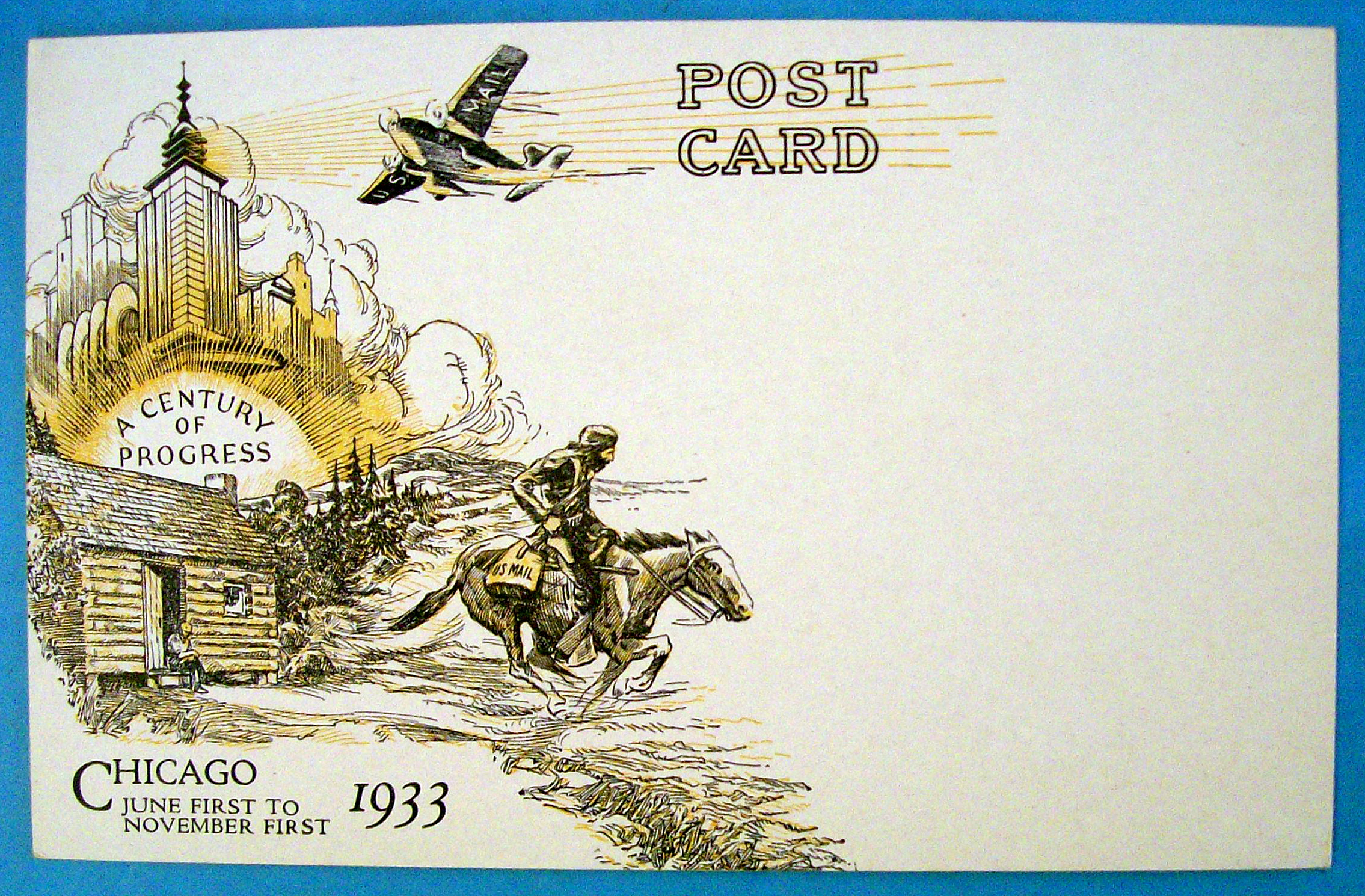 1933 Century of Progress, June 1 to November 1 Postcard