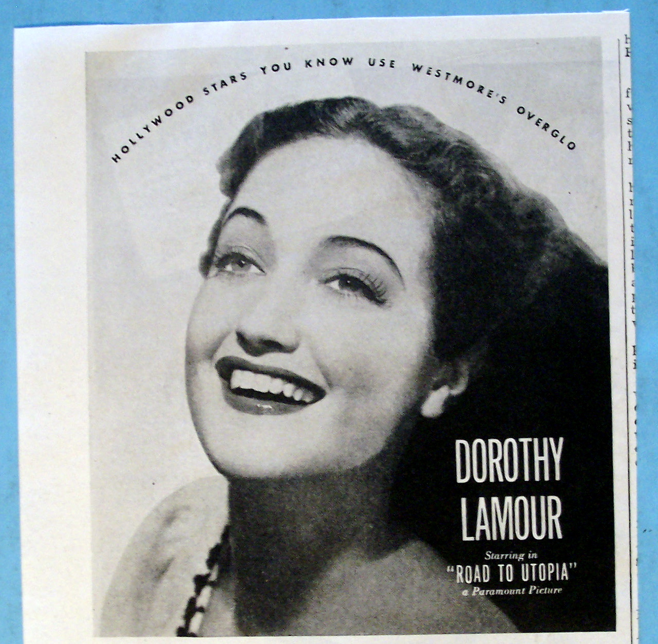 Vintage Ad: 1946 Westmore Make Up with Dorothy Lamour