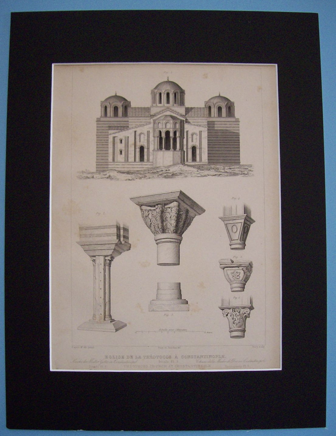 Eglise De La Theotocos A Constantinople-1852 Lithograph