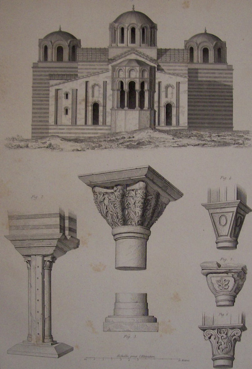 Eglise De La Theotocos A Constantinople-1852 Lithograph