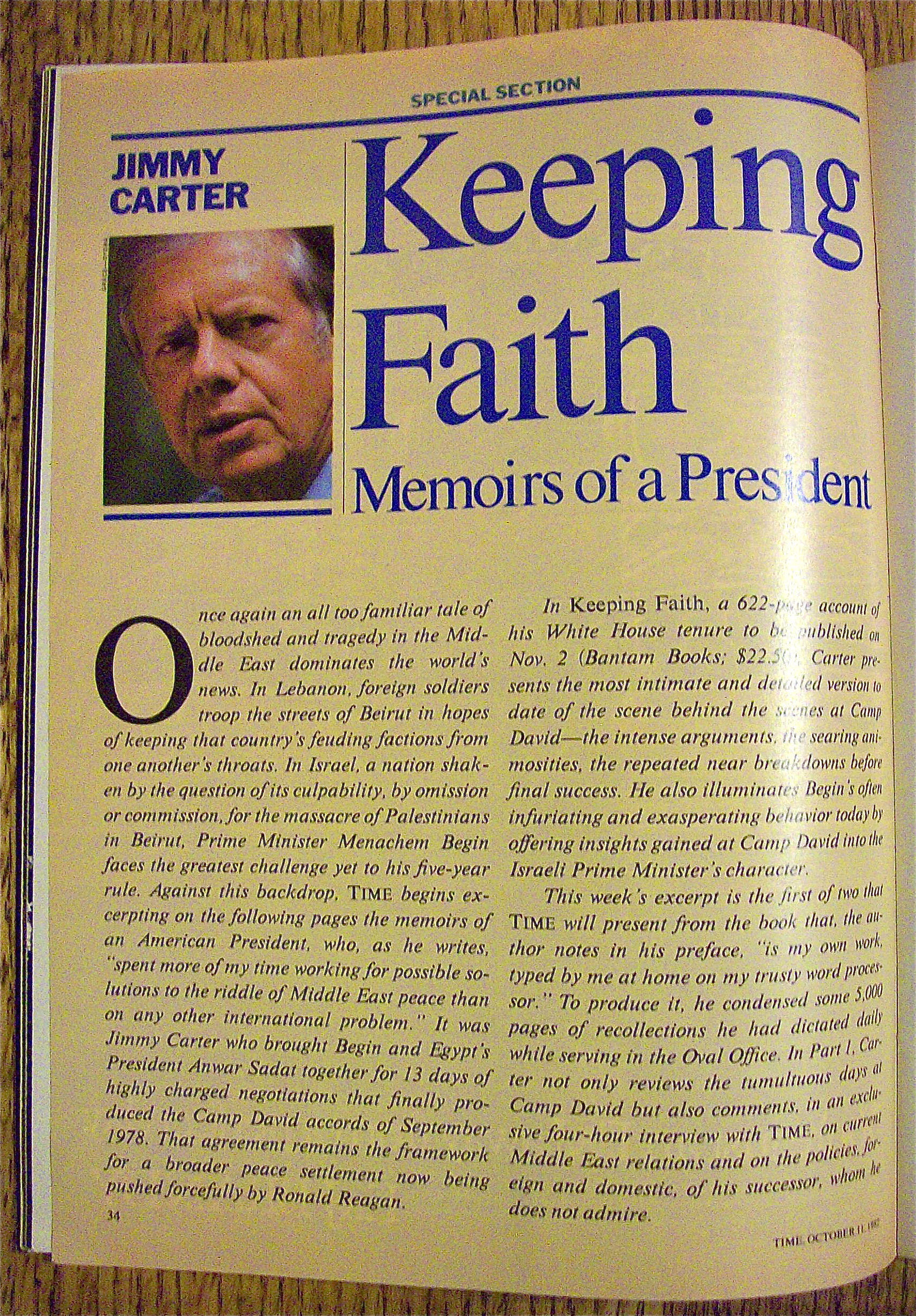 Time Magazine-October 11, 1982-Jimmy Carter