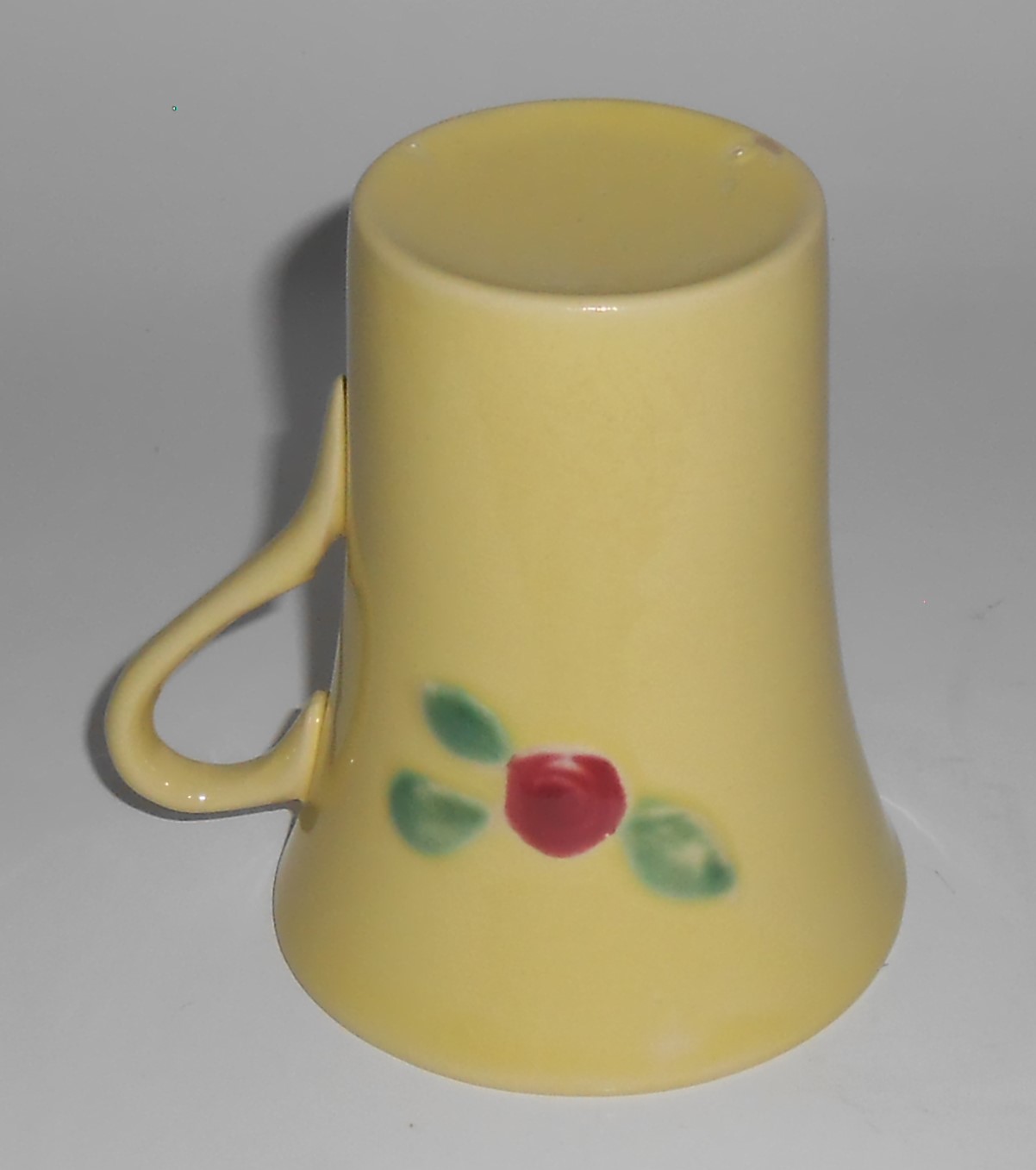 Coors Pottery Rosebud Rare Yellow Handled Tumbler